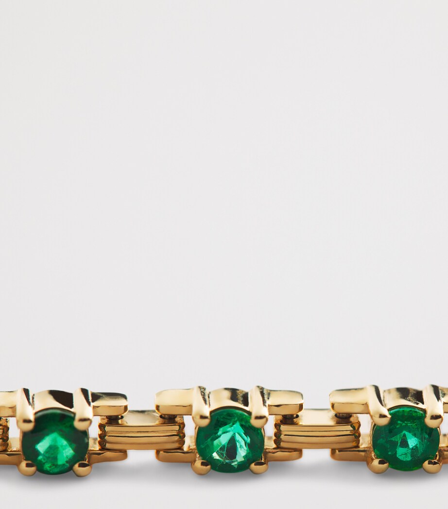 Large Yellow Gold and Emerald Pirouette Bracelet YELLOW GOLD Image 5