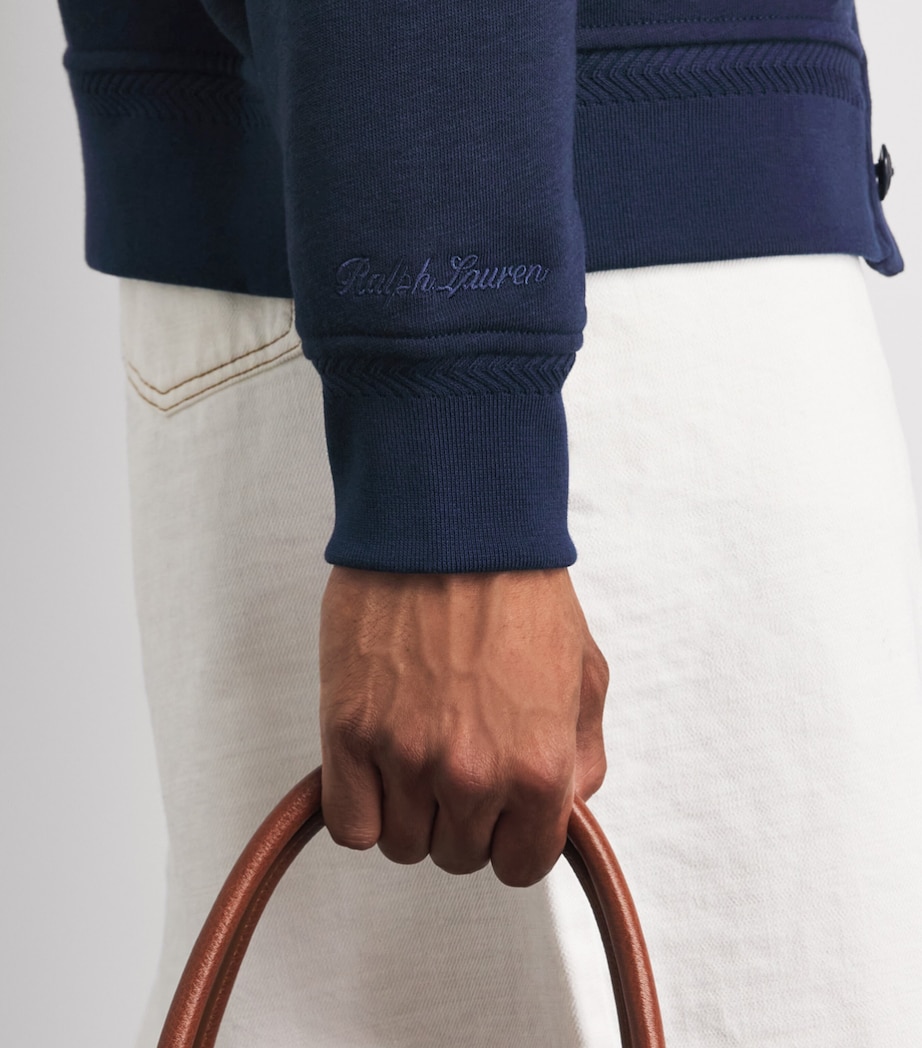 Polo Ralph Lauren Mens x Wimbledon Cotton Crest Cardigan Refined Navy Image 3