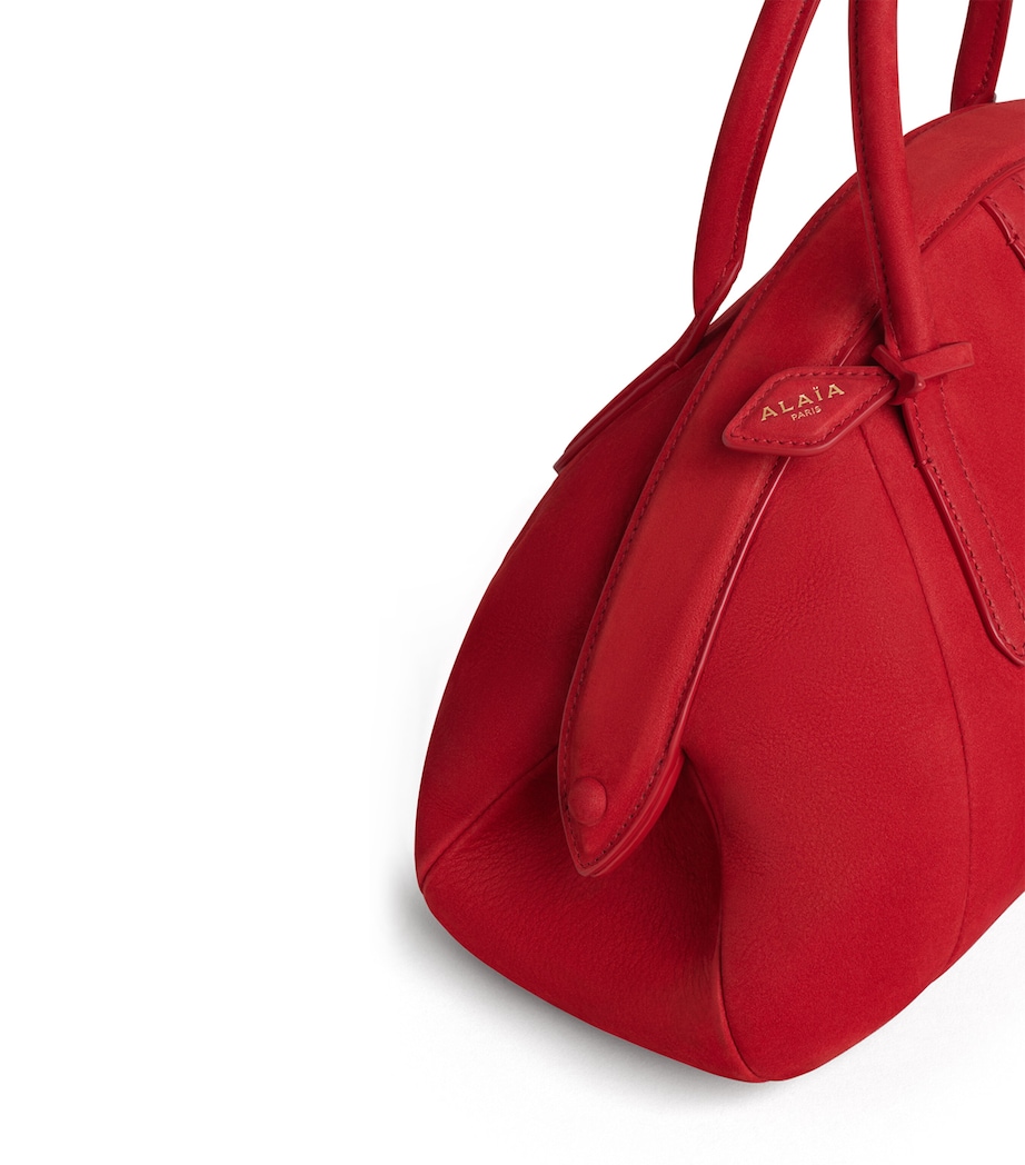 Alaïa Leather Purse Top-Handle Bag Bright Red Image 3