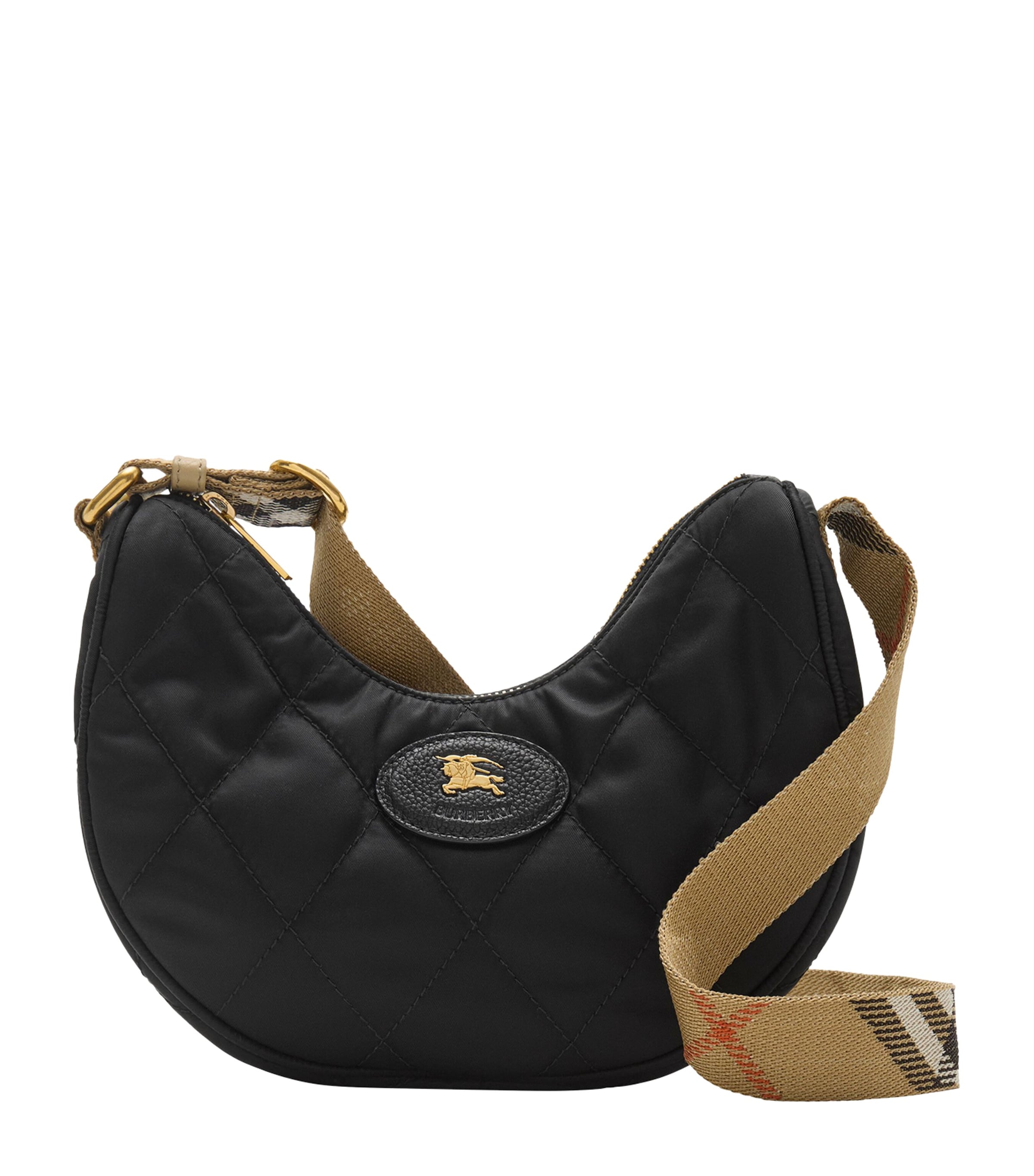 Burberry Horseshoe Cross-body Bag In Black