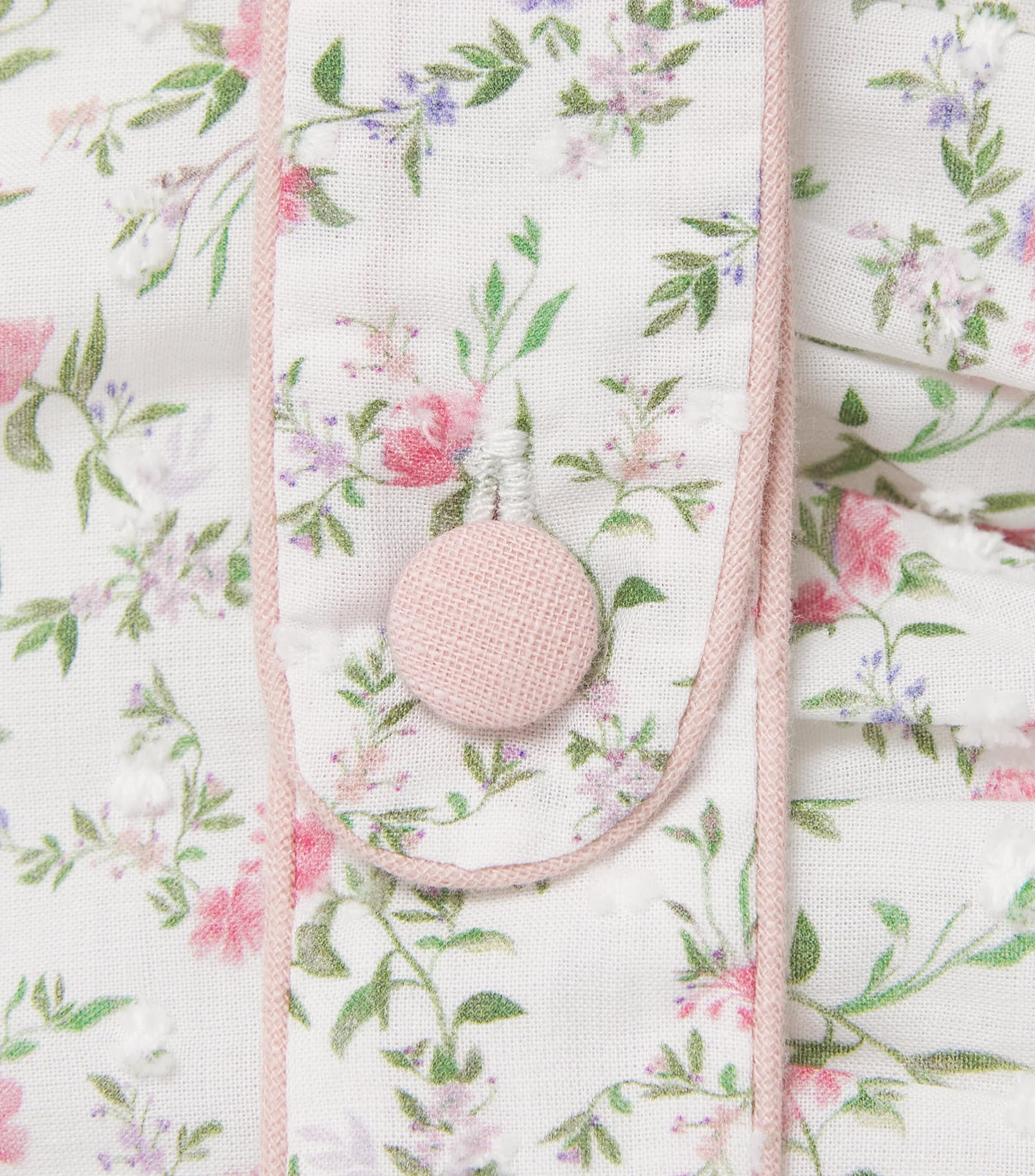 PEPA LONDON Cotton Smocked Floral Dress (12 Months - 4 Years) Pink Image 4