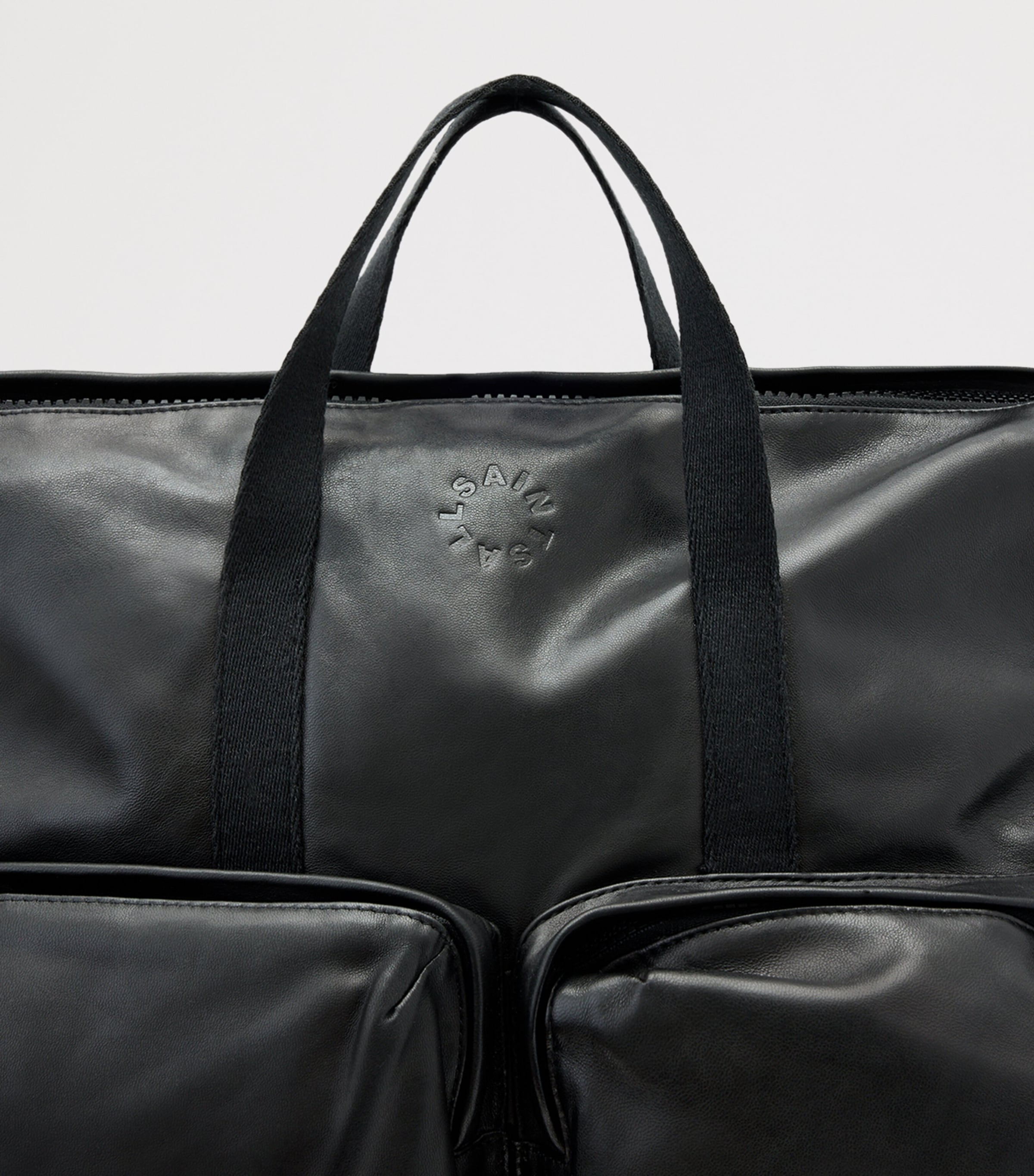 AllSaints Sheepskin Haven Force Backpack Black Image 7