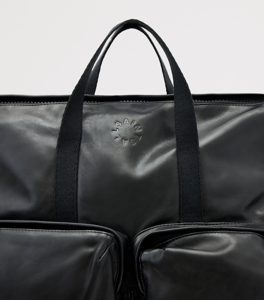 AllSaints Sheepskin Haven Force Backpack Black Image 7