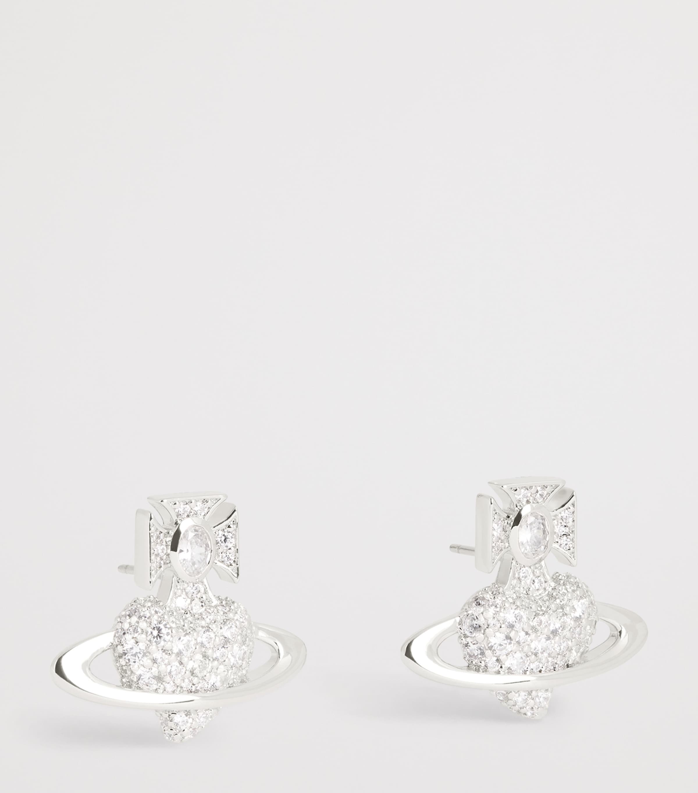 Embellished Agnatha Earrings PLATINUM / WHITE CZ Image 3