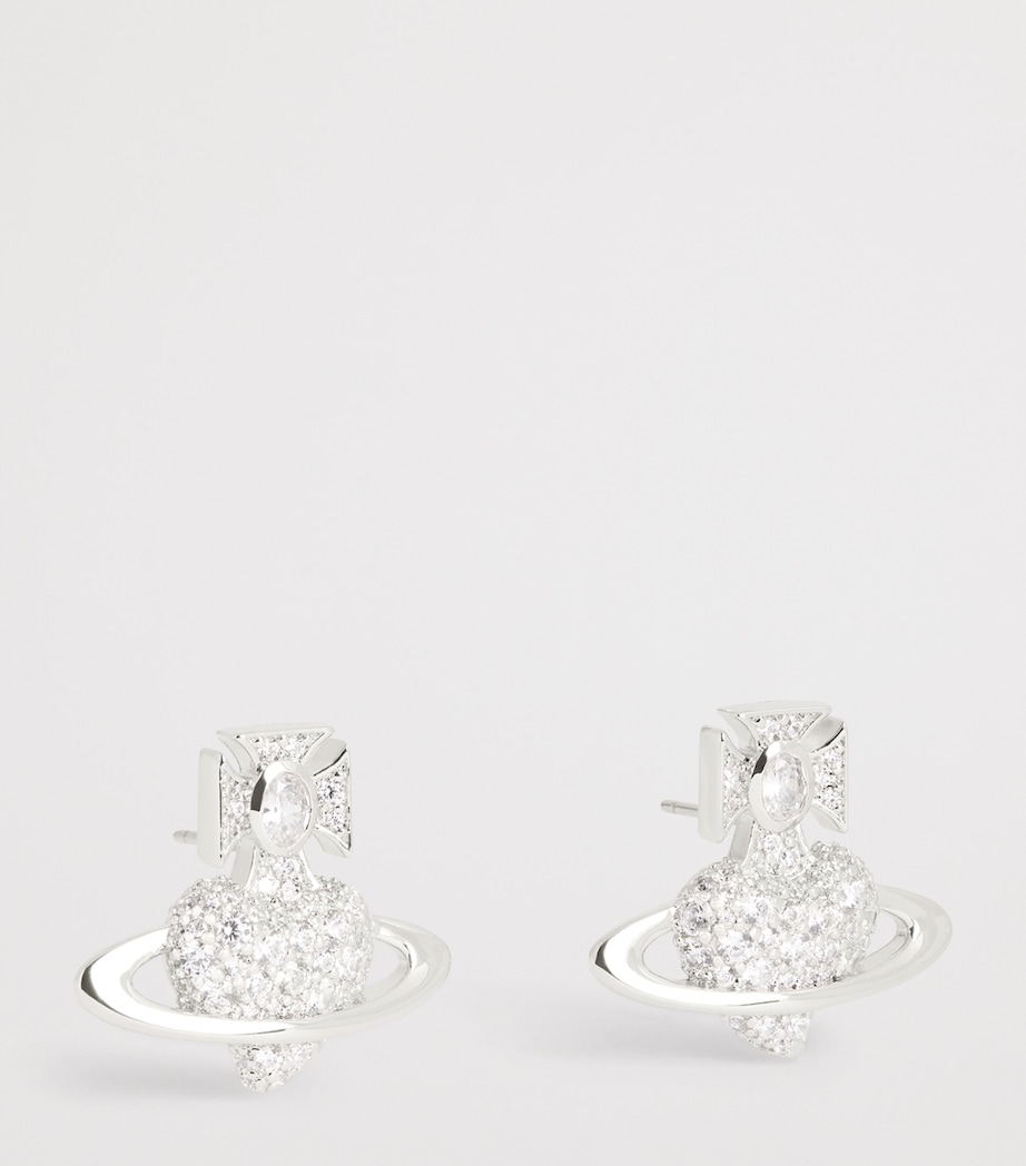 Embellished Agnatha Earrings PLATINUM / WHITE CZ Image 3