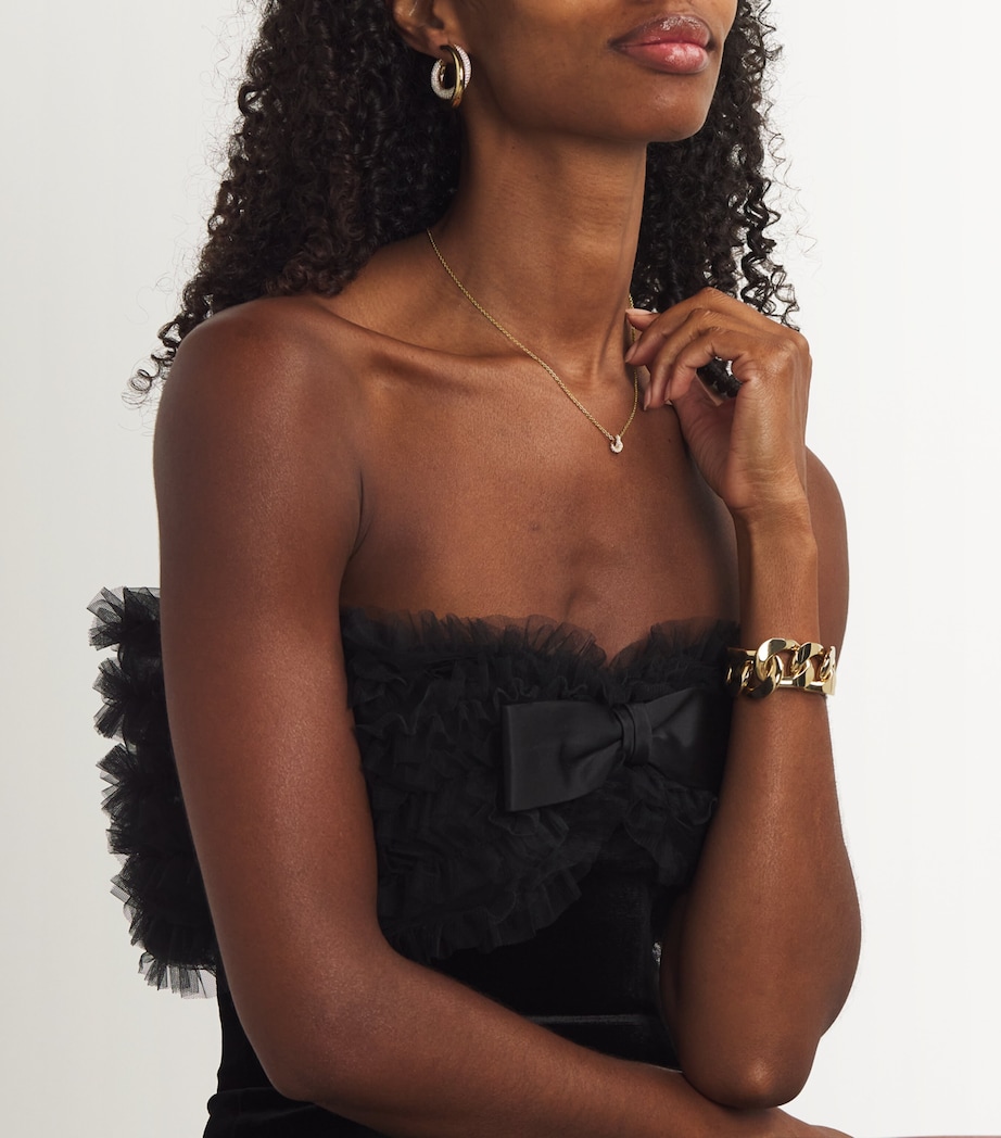 Yellow Gold and Pavé Diamond Legacy Knot Necklace YELLOW GOLD Image 4