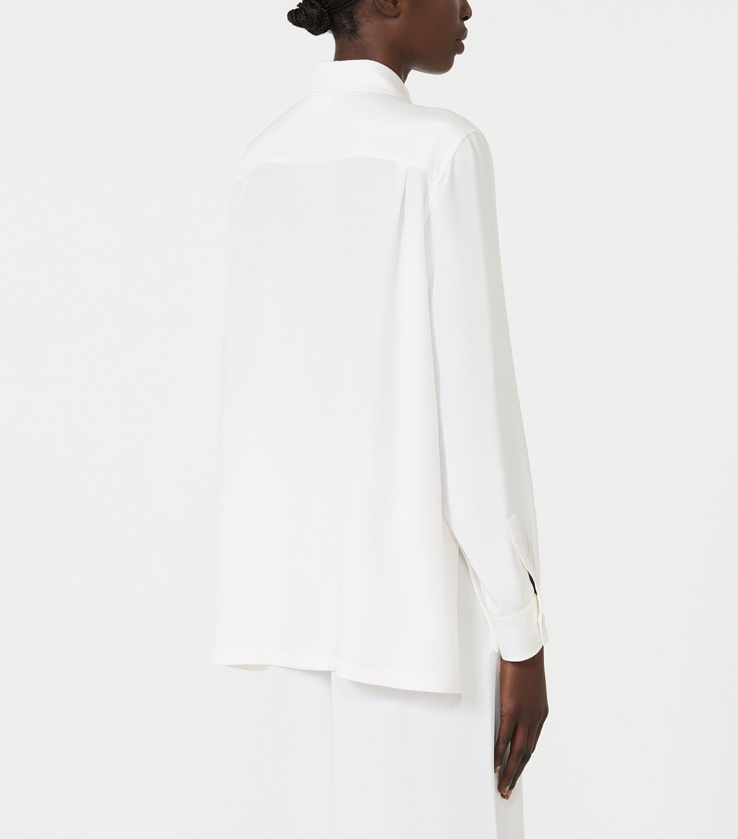 Max Mara Womens Silk Shirt White Image 4