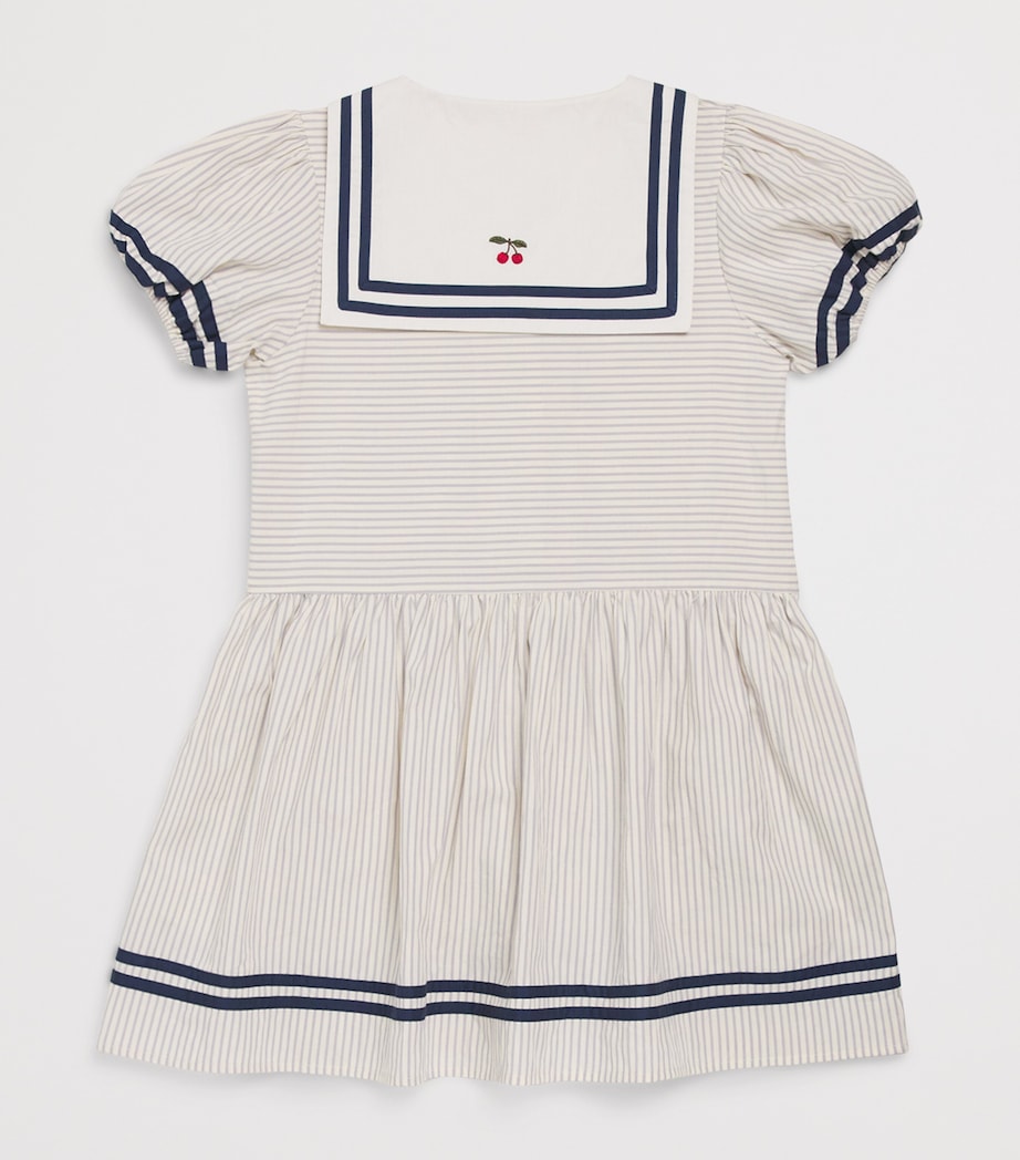 KONGES SLOJD Organic Cotton Allie Sailor Dress (18 Months-10 Years) Bleu Image 2