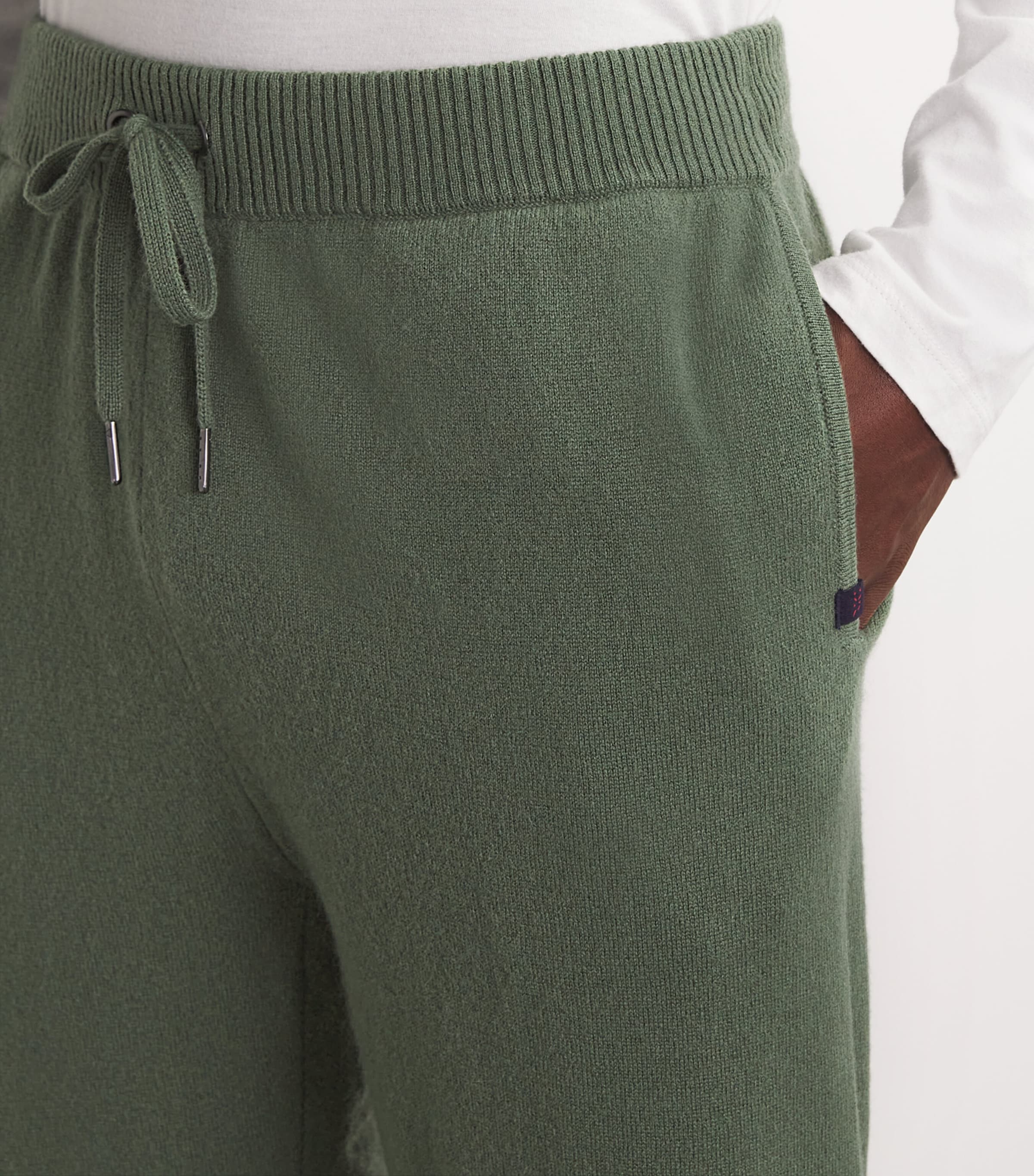 Derek Rose Mens Cashmere Finley Sweatpants Green Image 6
