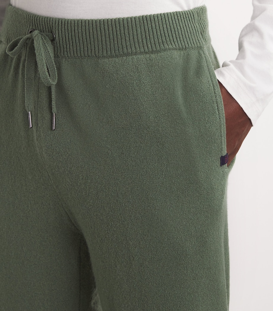 Derek Rose Mens Cashmere Finley Sweatpants Green Image 6