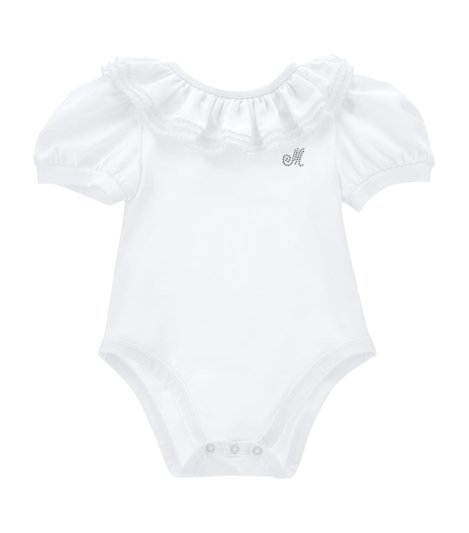 Cotton-Blend Frill Bodysuit (3-36 Months) BIANCO Image 1