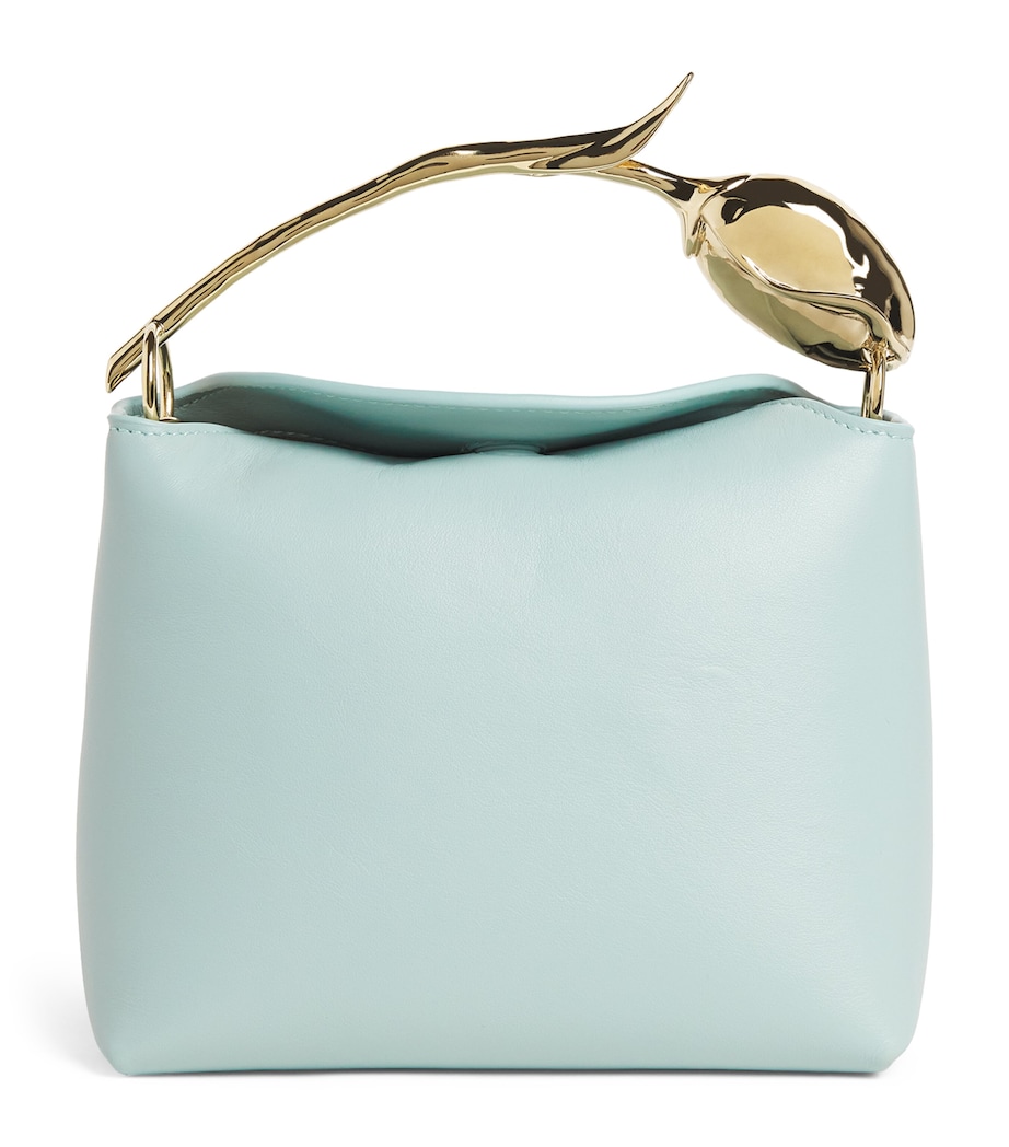Erdem Mini Leather Bloom Top-Handle Bag Duck Egg Image 1