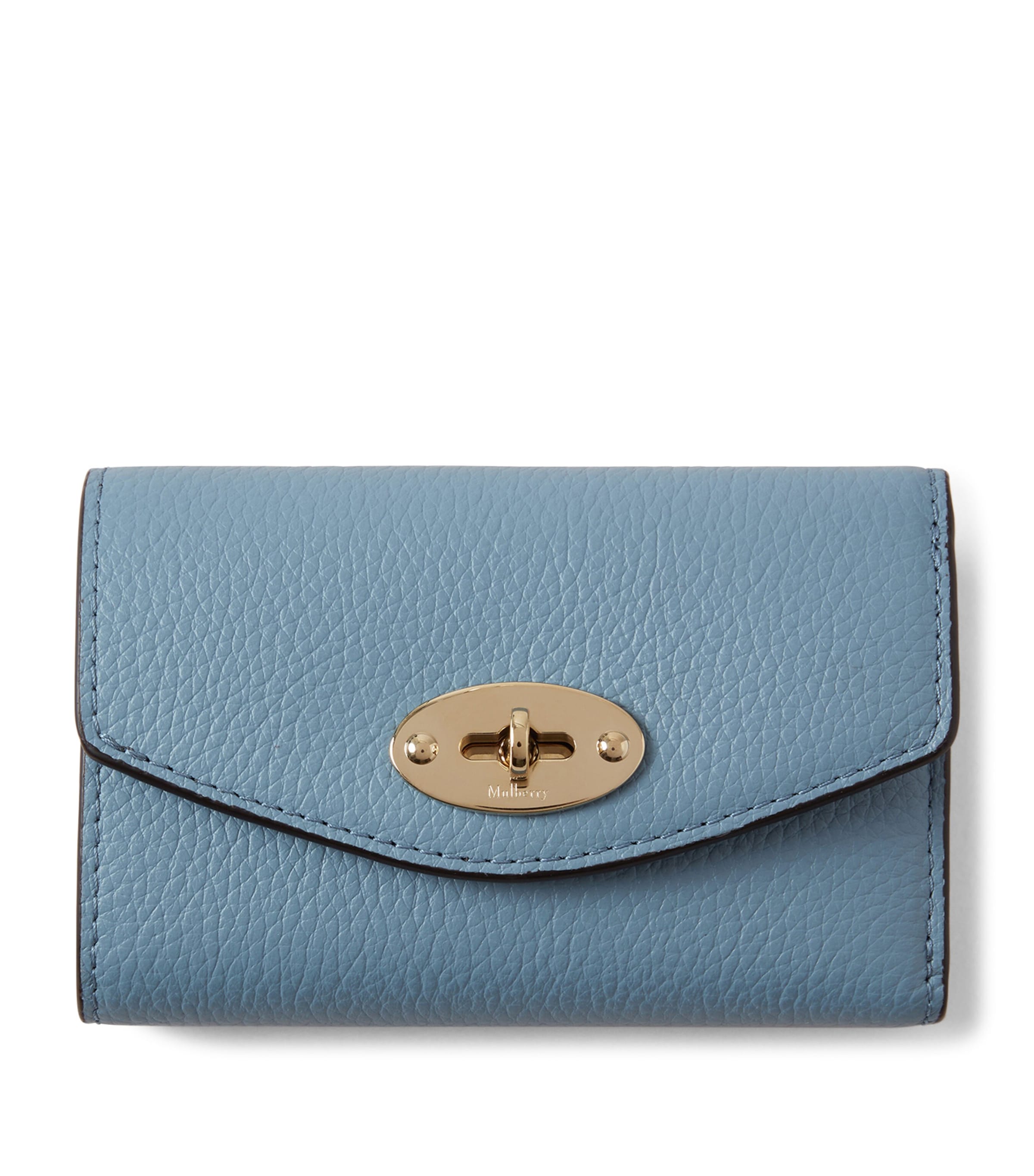 Mulberry Leather Darley Folded Wallet Brighton Blue Image 1