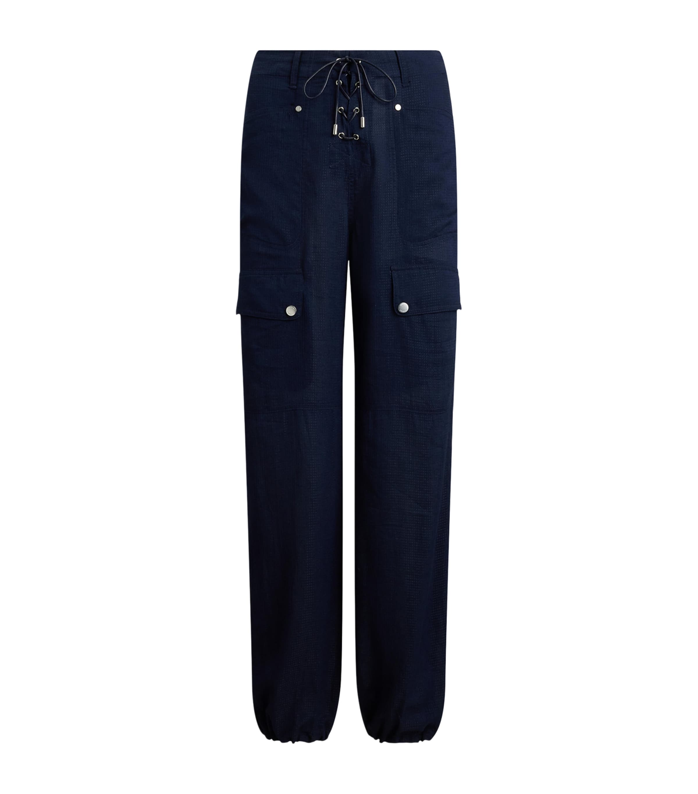 Ralph Lauren Collection Womens Ripstop Briella Cargo Trousers Navy Image 1