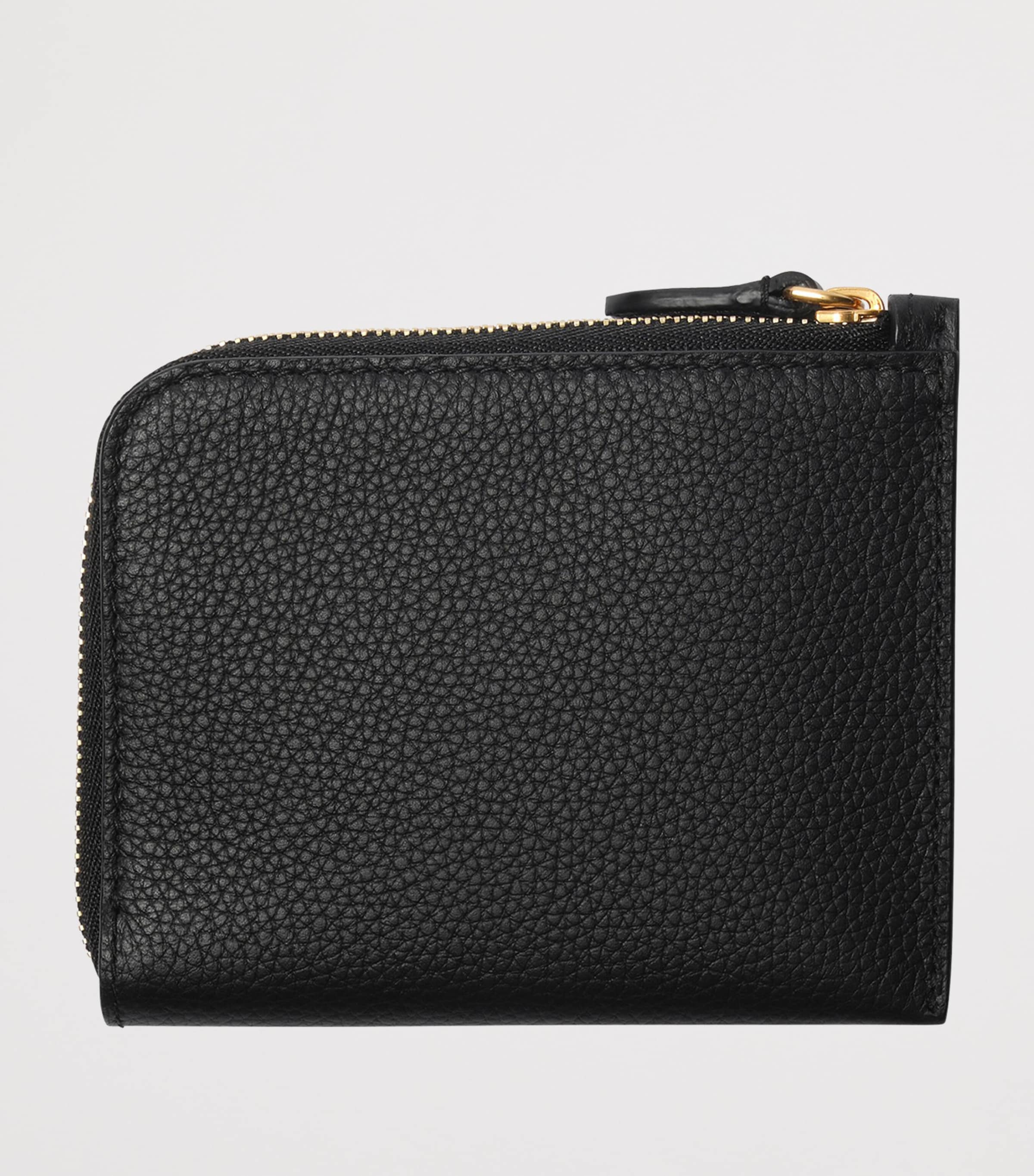 Burberry Leather Bloomsbury Zip Wallet Black/black Calico Image 2