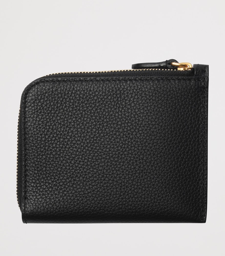 Burberry Leather Bloomsbury Zip Wallet Black/black Calico Image 2