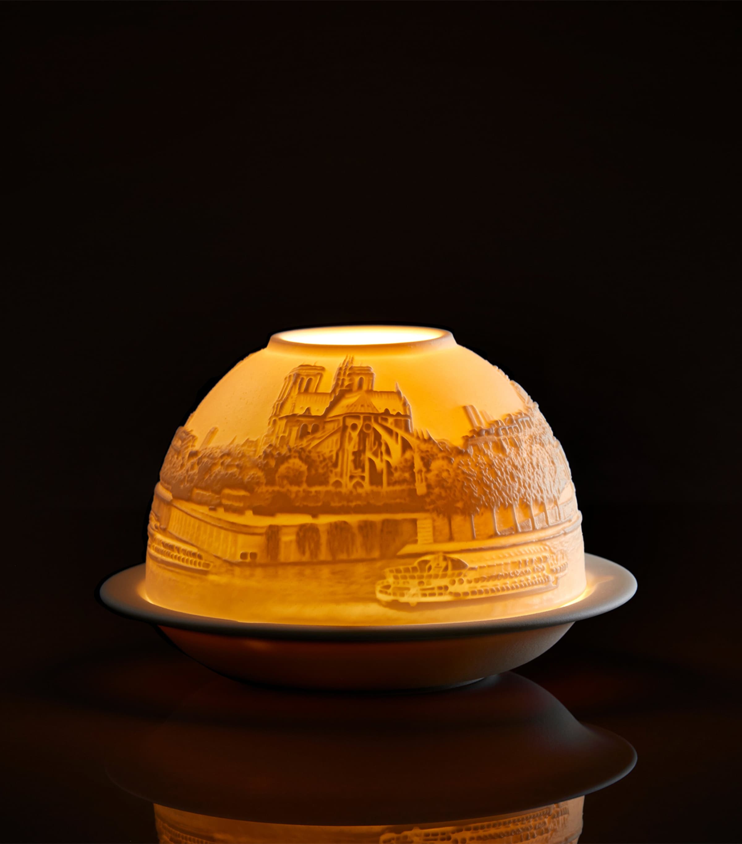 Bernardaud Paris Along The Seine LED Votivelight Lithophane Blanc Image 2