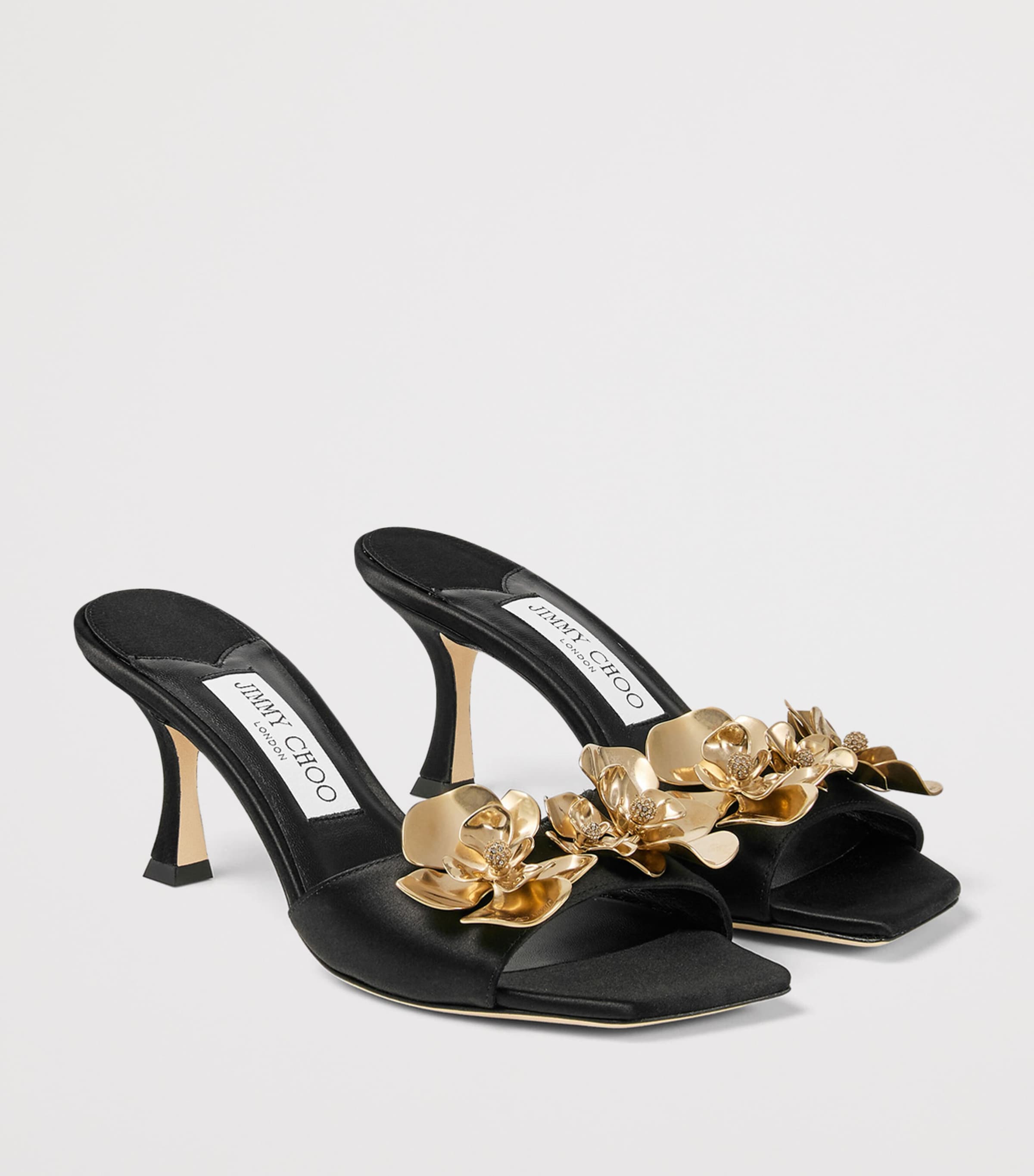 Jimmy Choo Skye 70 Heeled Mules Black/metal Mix Image 2