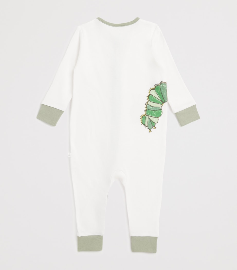 Organic Cotton-Bamboo The Very Hungry Caterpillar All-In-One (0-18 Months) CATERPILLAR & WHITE Image 2