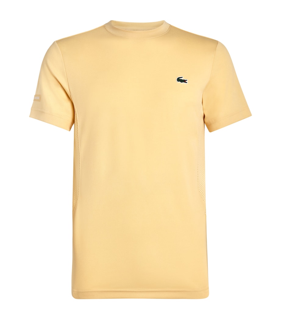 Lacoste Mens Technical Logo T-Shirt Zcm Soya Image 1