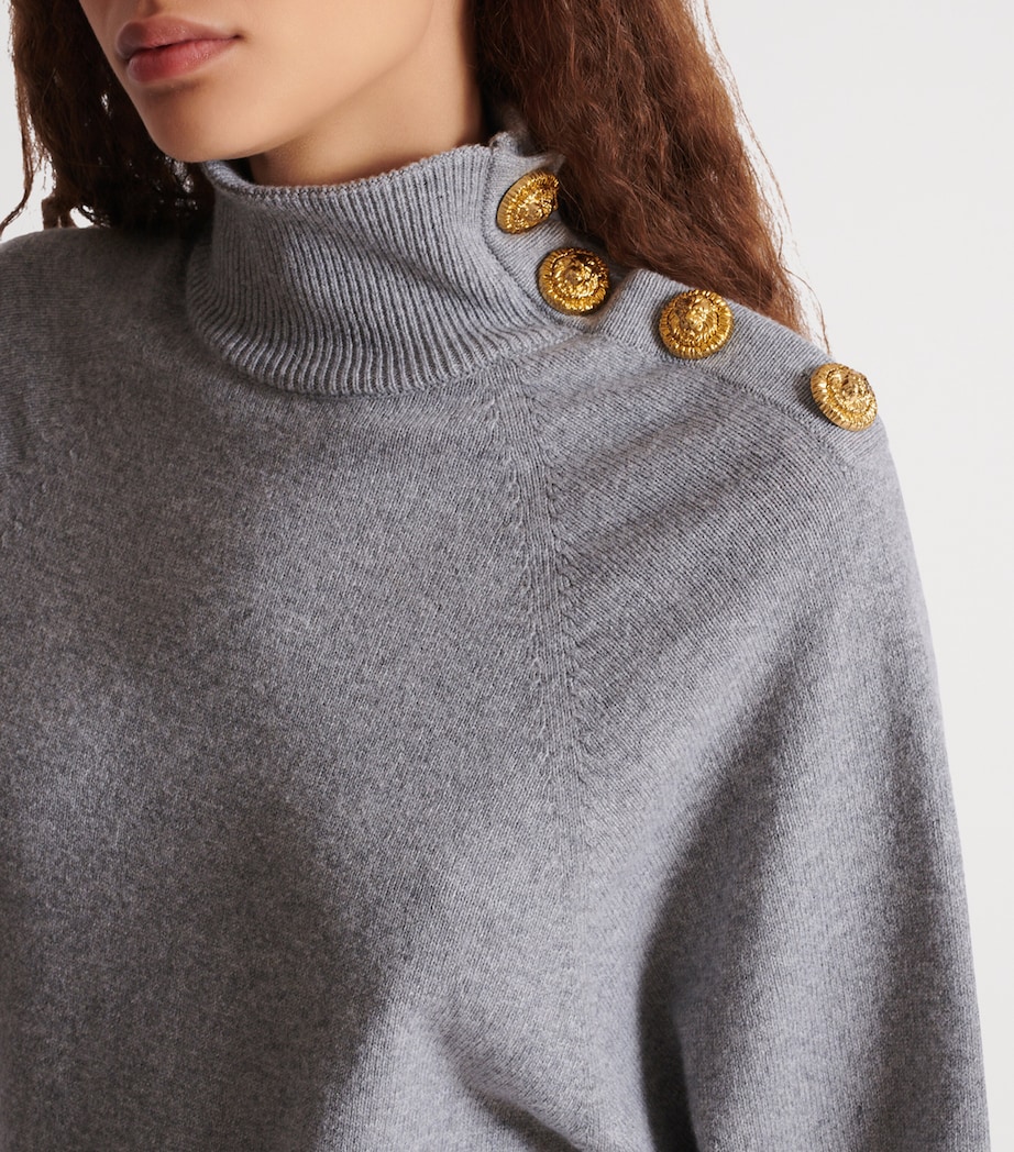 Cashmere-Virgin Wool Mini Sweater Dress 9UB GRIS CHIN Image 7