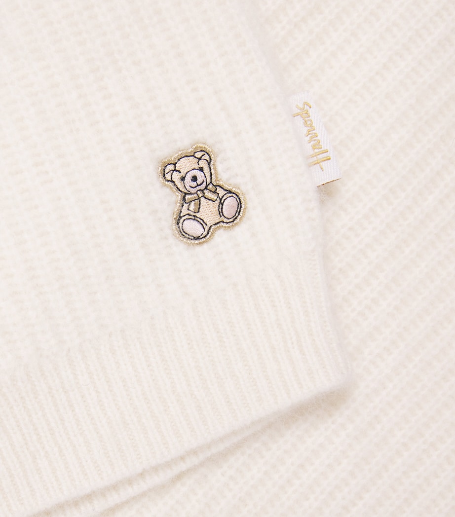 Harrods Cashmere Polo Sweater (2-8 Years) Ivory Image 3