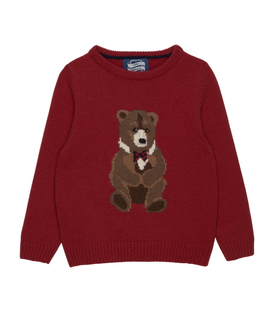 Wool-Blend Timothy Teddy Sweater (2-5 Years) RED Image 1