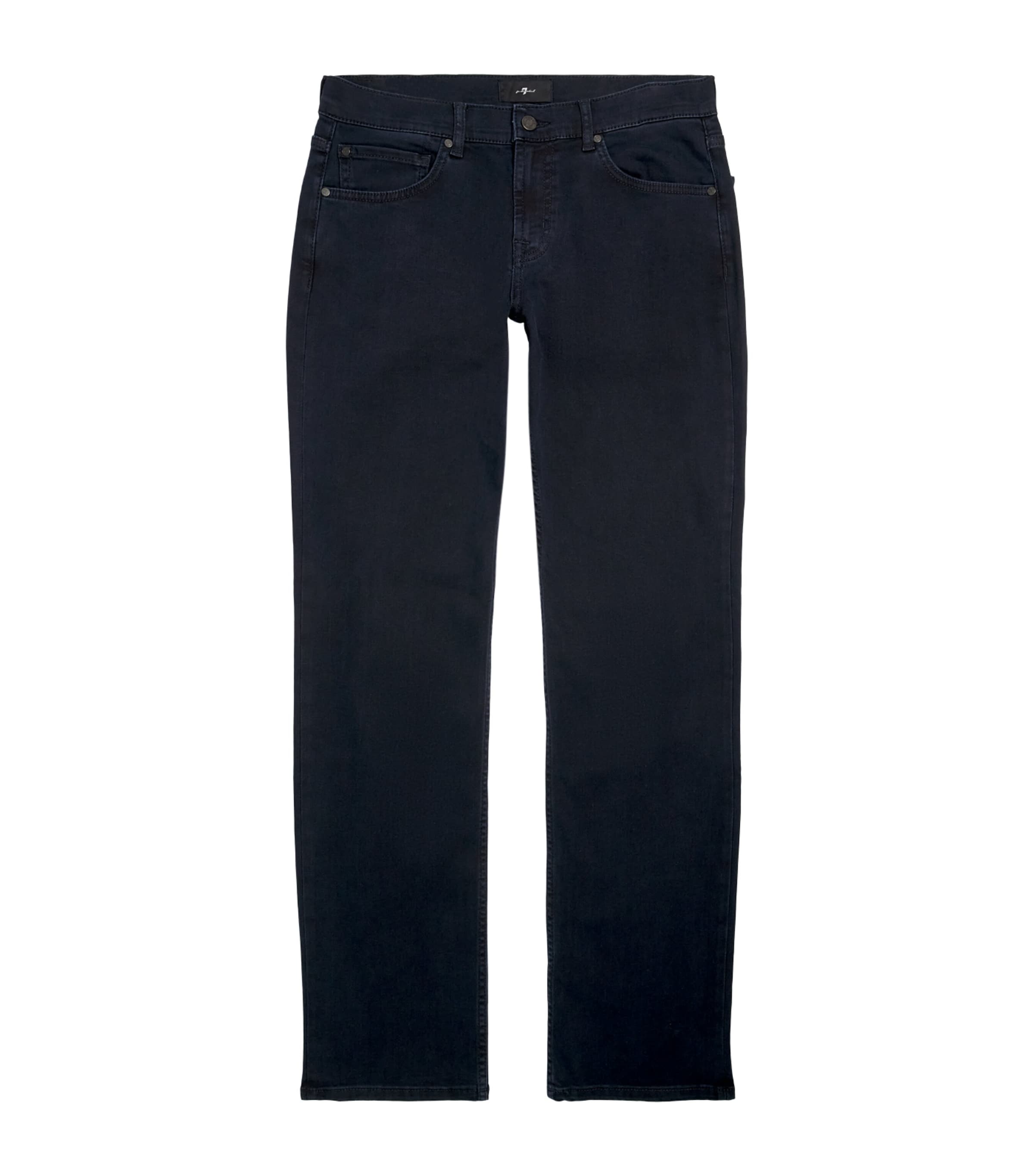 7 For All Mankind Mens Standard Straight Jeans Blue Black Image 1