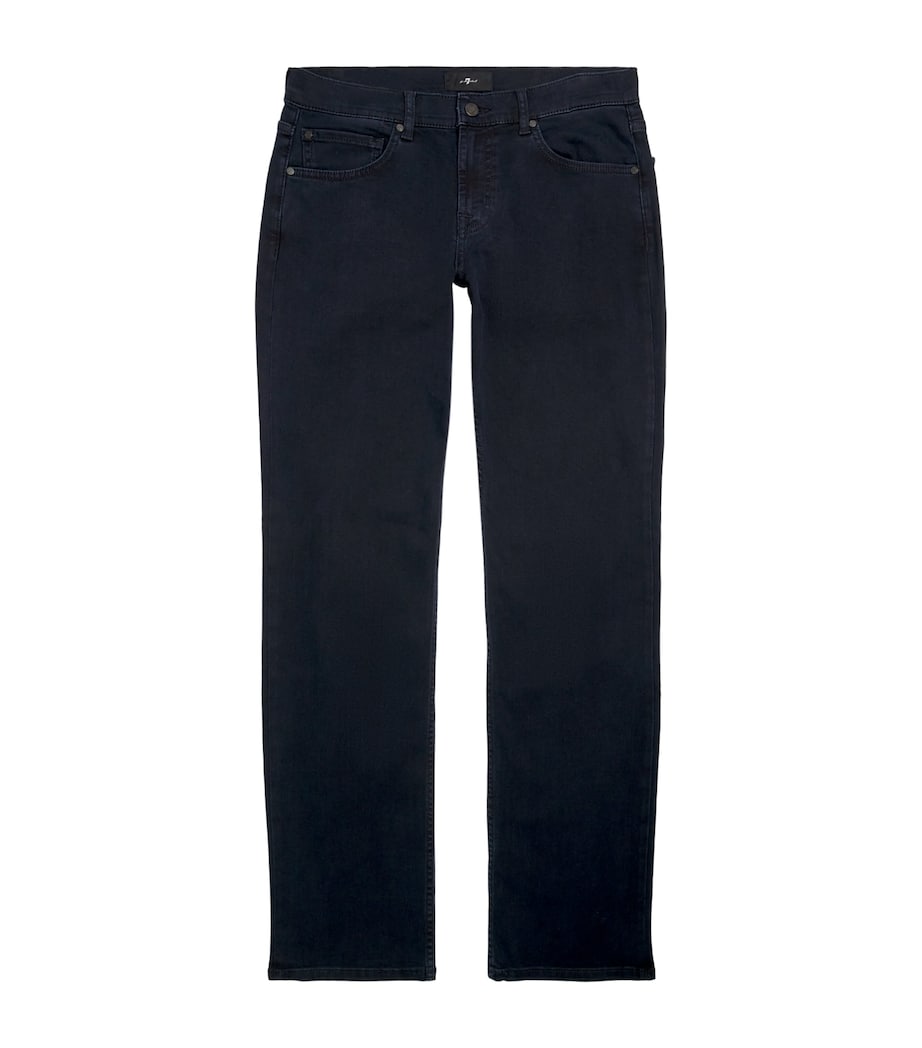 7 For All Mankind Mens Standard Straight Jeans Blue Black Image 1