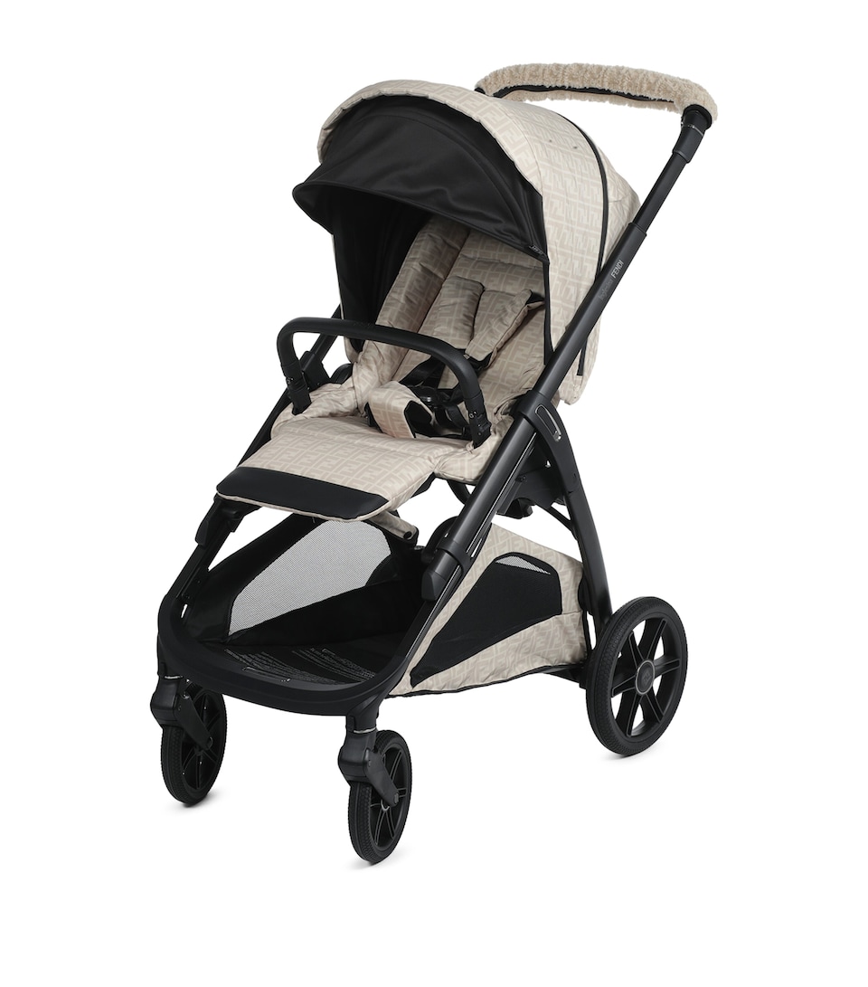 Shearling-Trim Logo Stroller