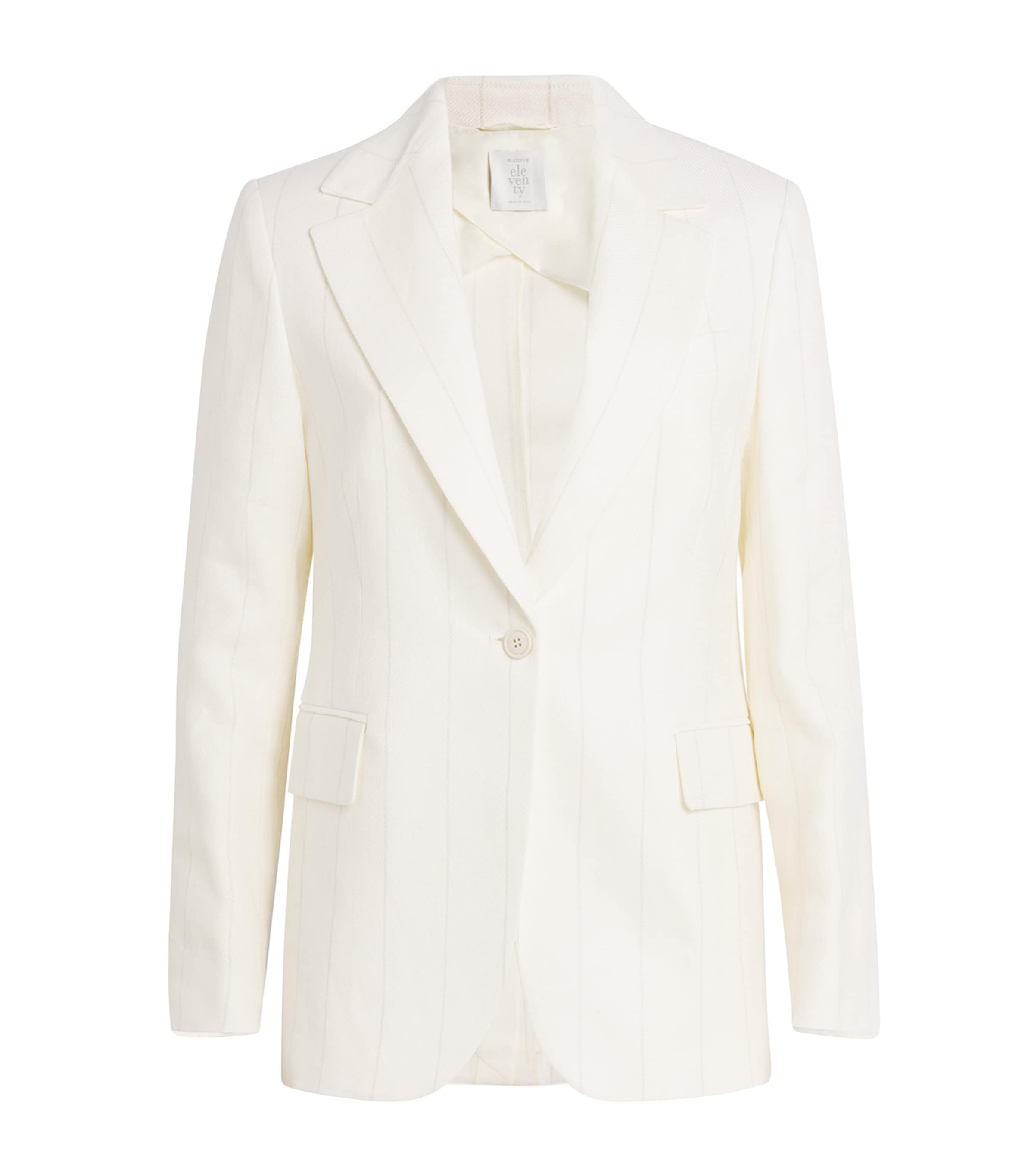 Eleventy Linen-wool Single-button Blazer