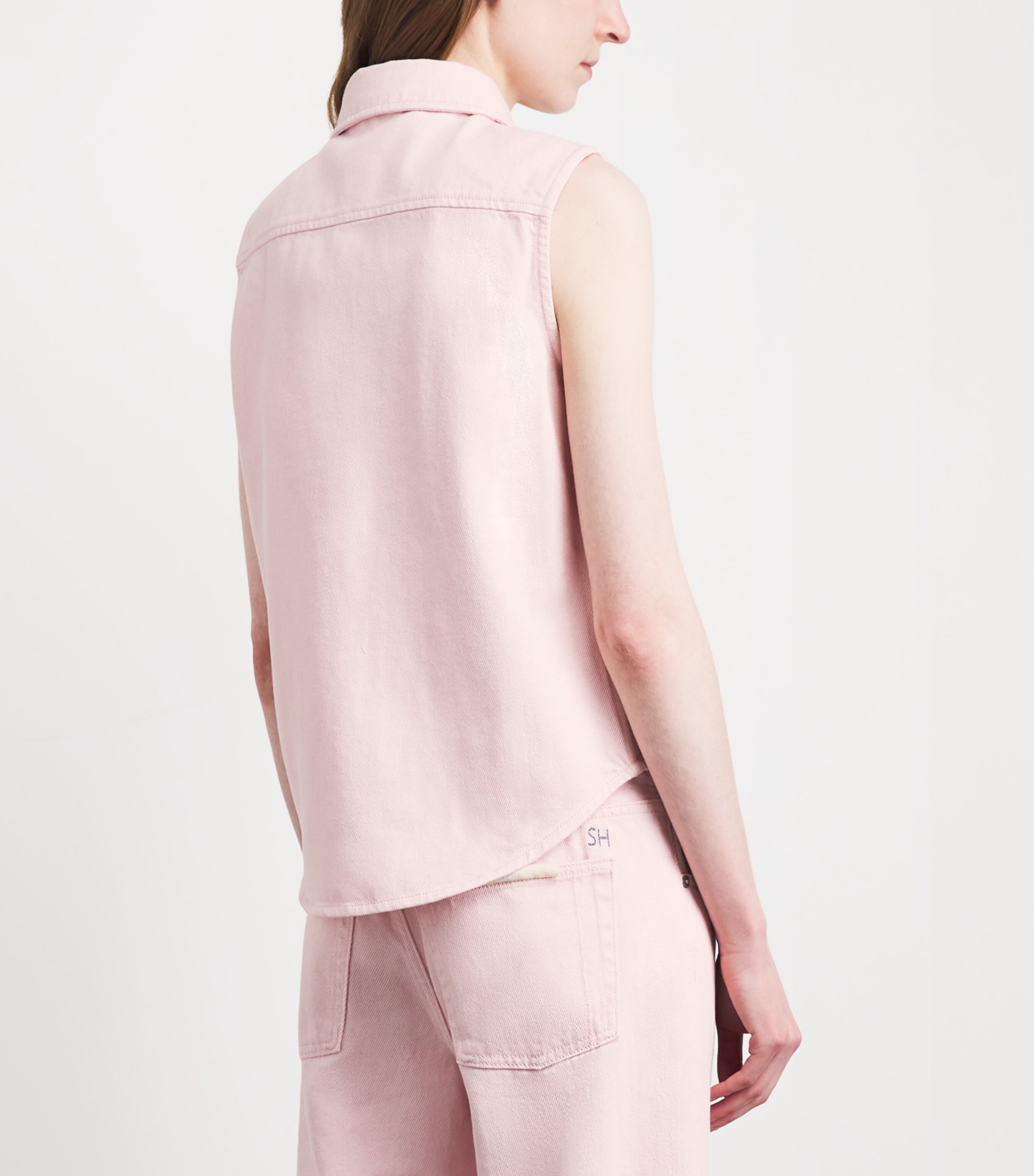STILL HERE Womens Cotton Emma Shirt Pink Image 5