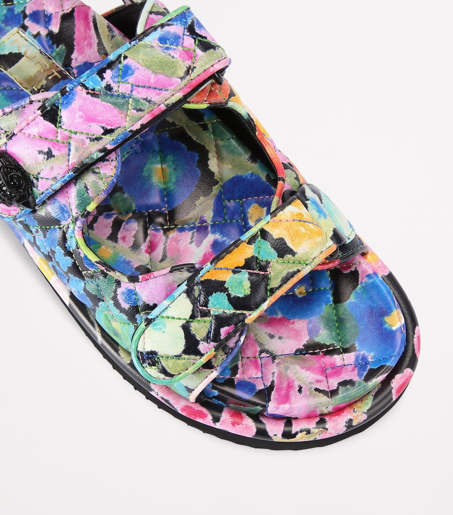 Leather Floral Orson Sandals BLK/OTHER Image 3