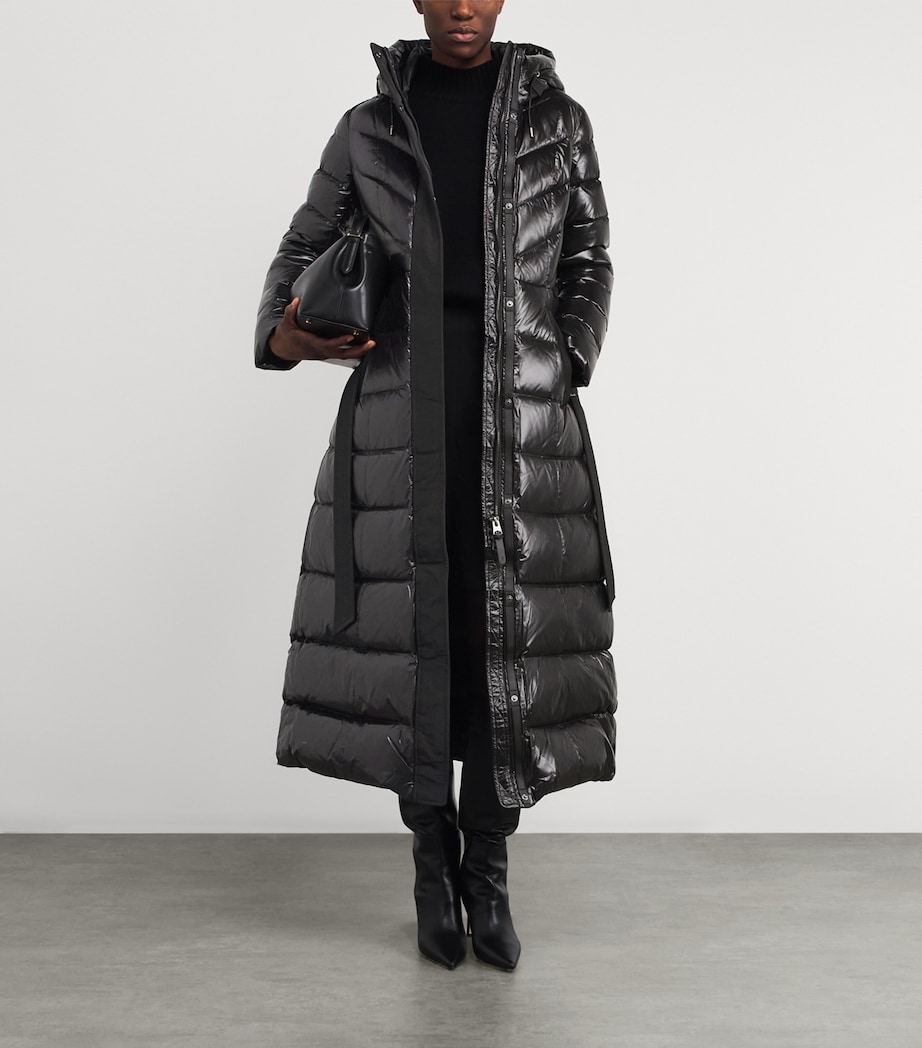 Quilted Calina-R Coat C0001 BLACK Image 2
