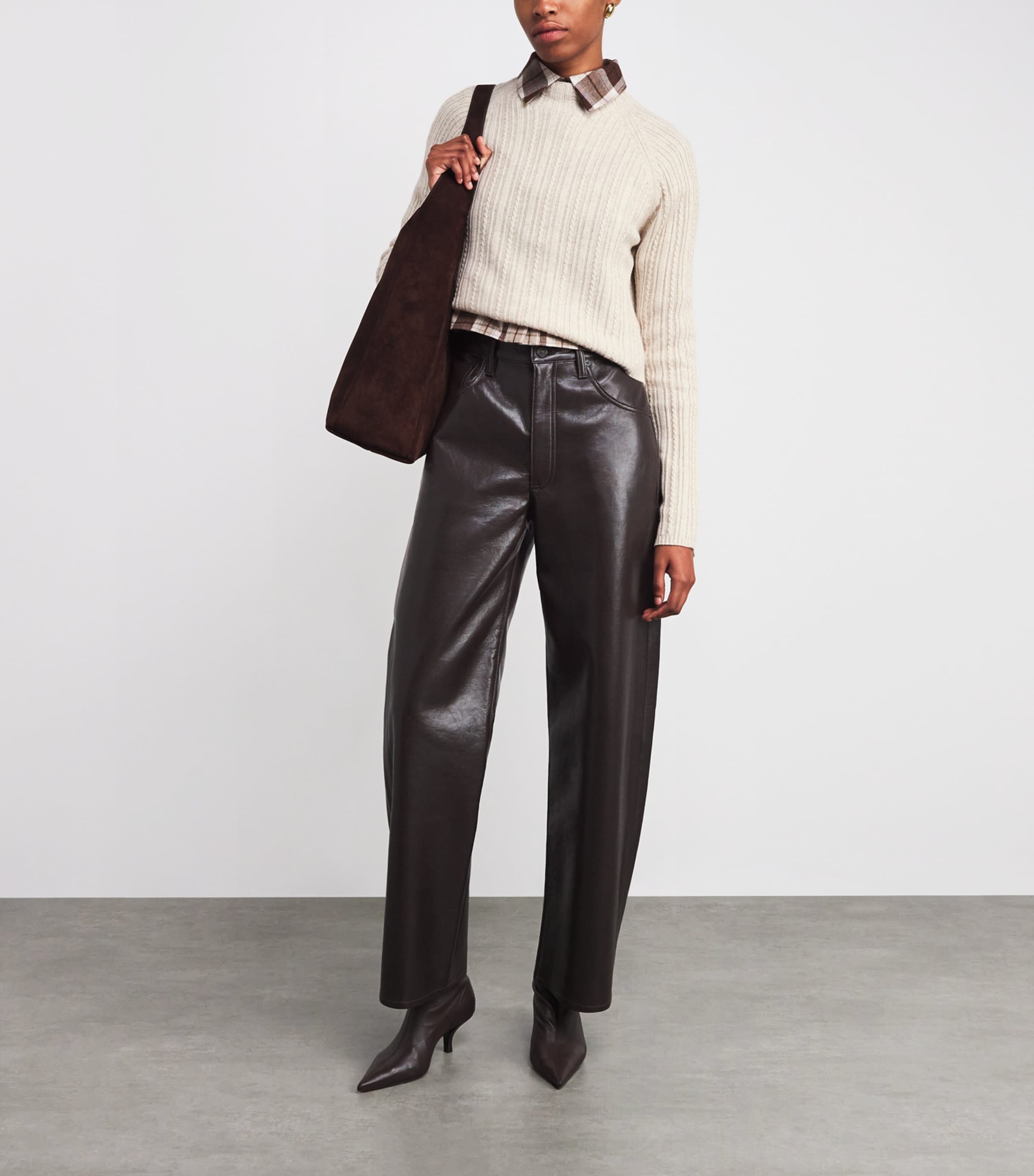 Wool-Cashmere Cable-Knit Sweater BEIGE Image 2