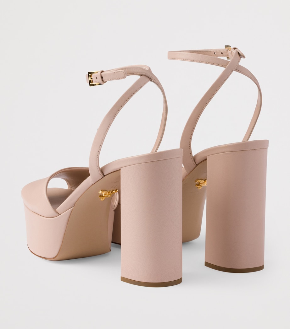 Prada Nappa Leather Platform Sandals 115 Powder Image 4