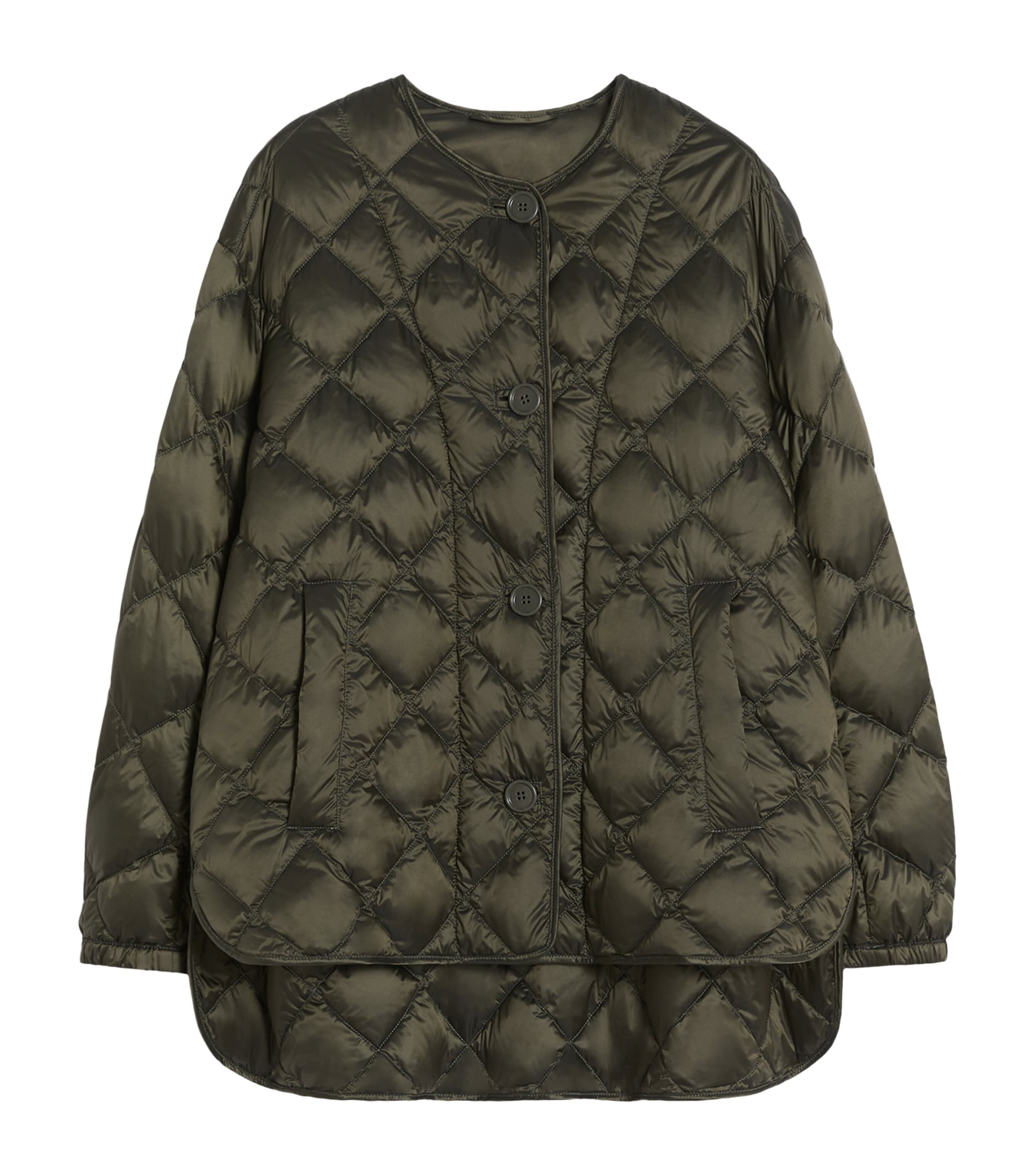 Down Diamond-Quilted Jacket DARK GREEN Image 1