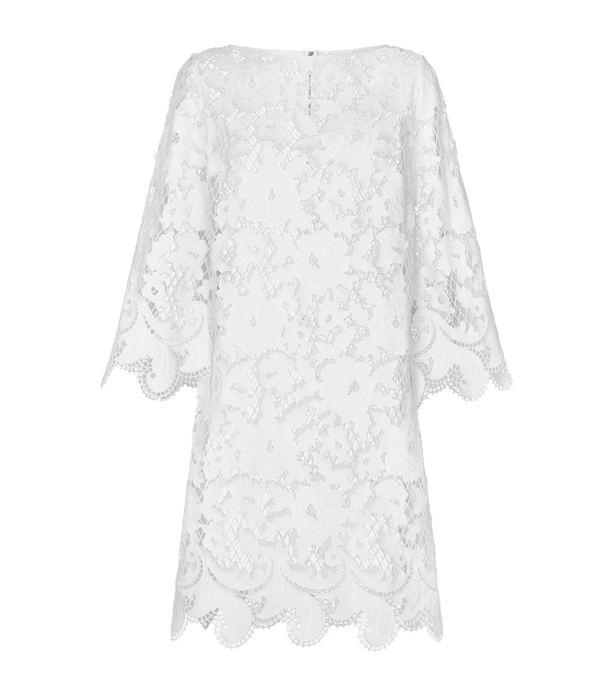 Dolce & Gabbana Floral Cutout Mini Dress In White