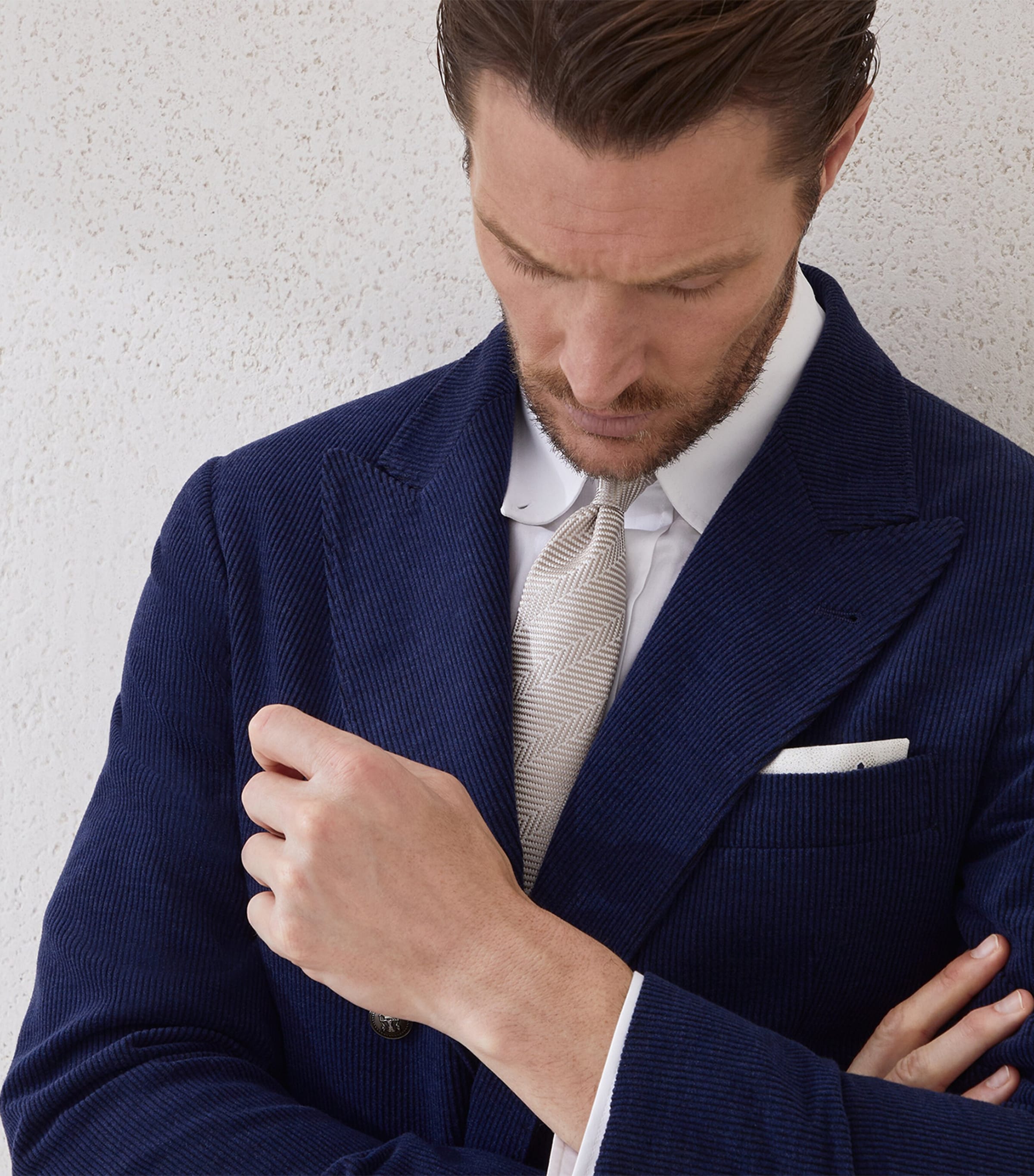 Silk Chevron Stripe Tie C026 Image 2