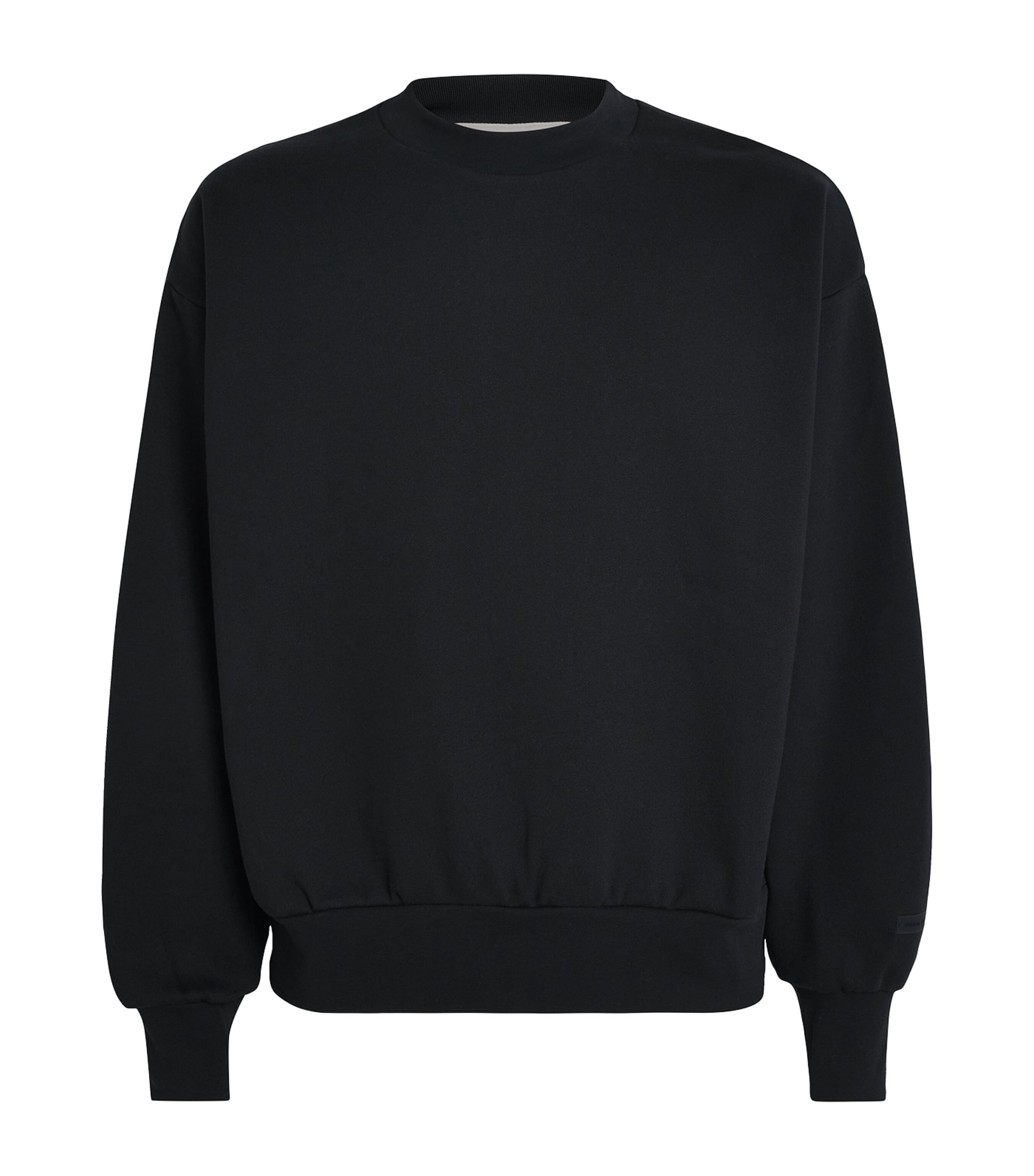 Essentials Cotton-blend Back Logo Sweatshirt In Black