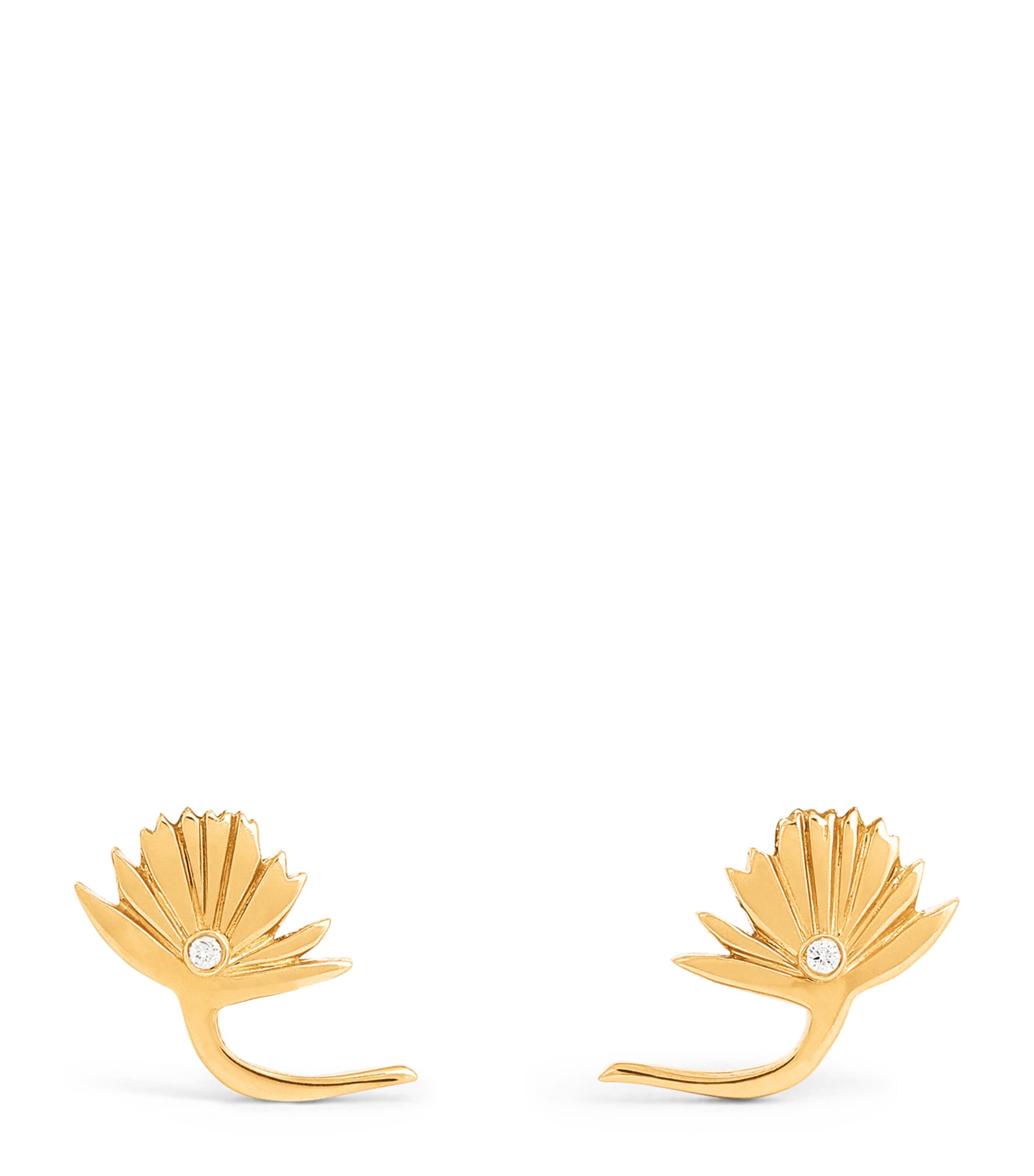 L'atelier Nawbar Yellow Gold And Diamond Psychedeliah Stud Earrings