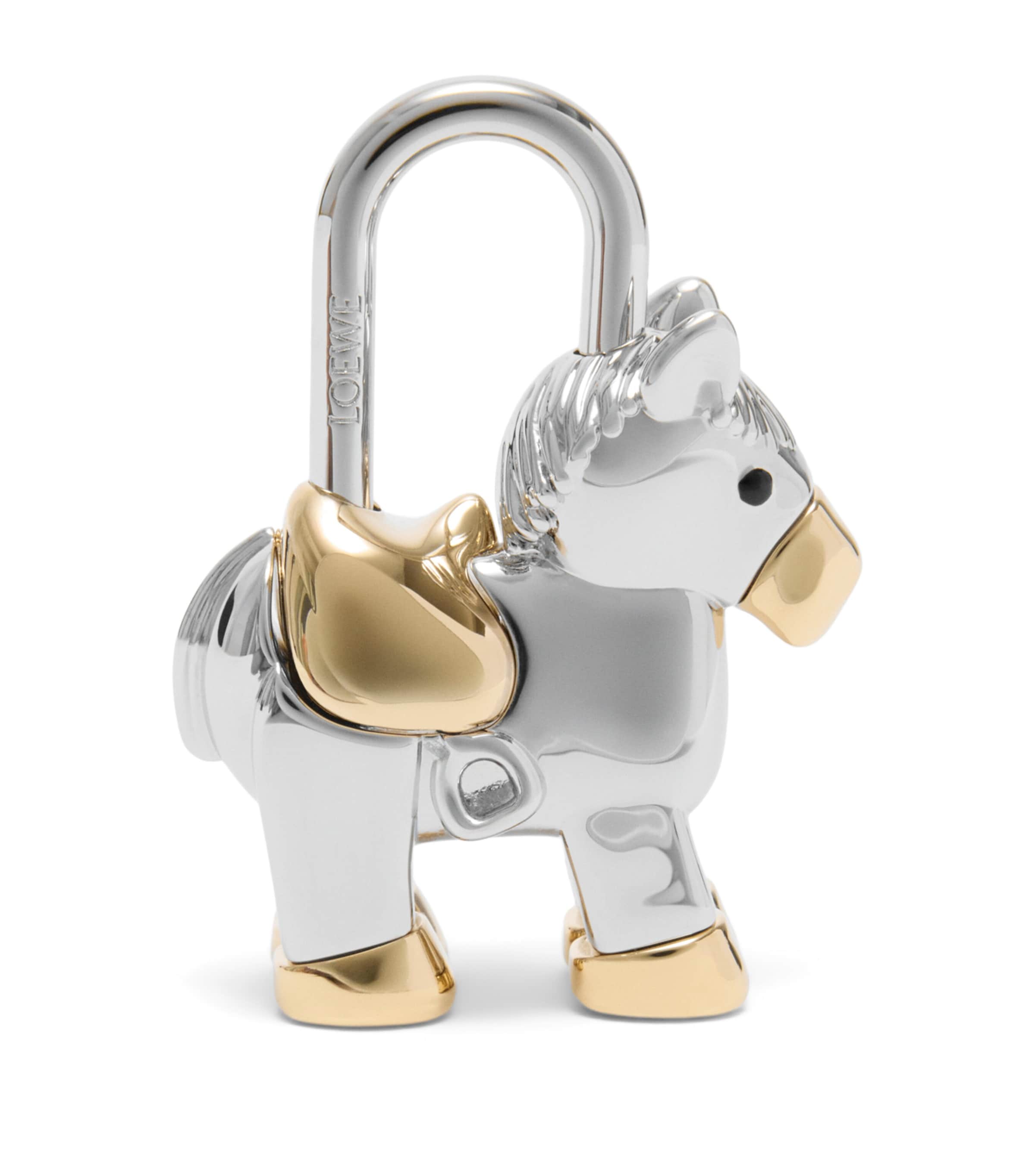 Horse Padlock SILVER/GOLD Image 1