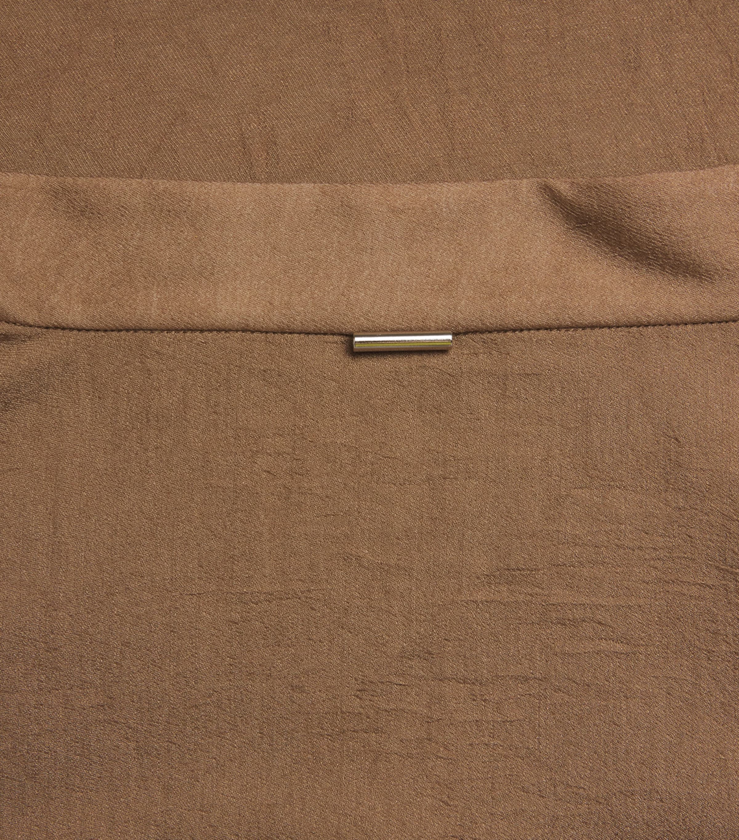 System Mens Hidden Button Shirt Khaki Brown Image 6