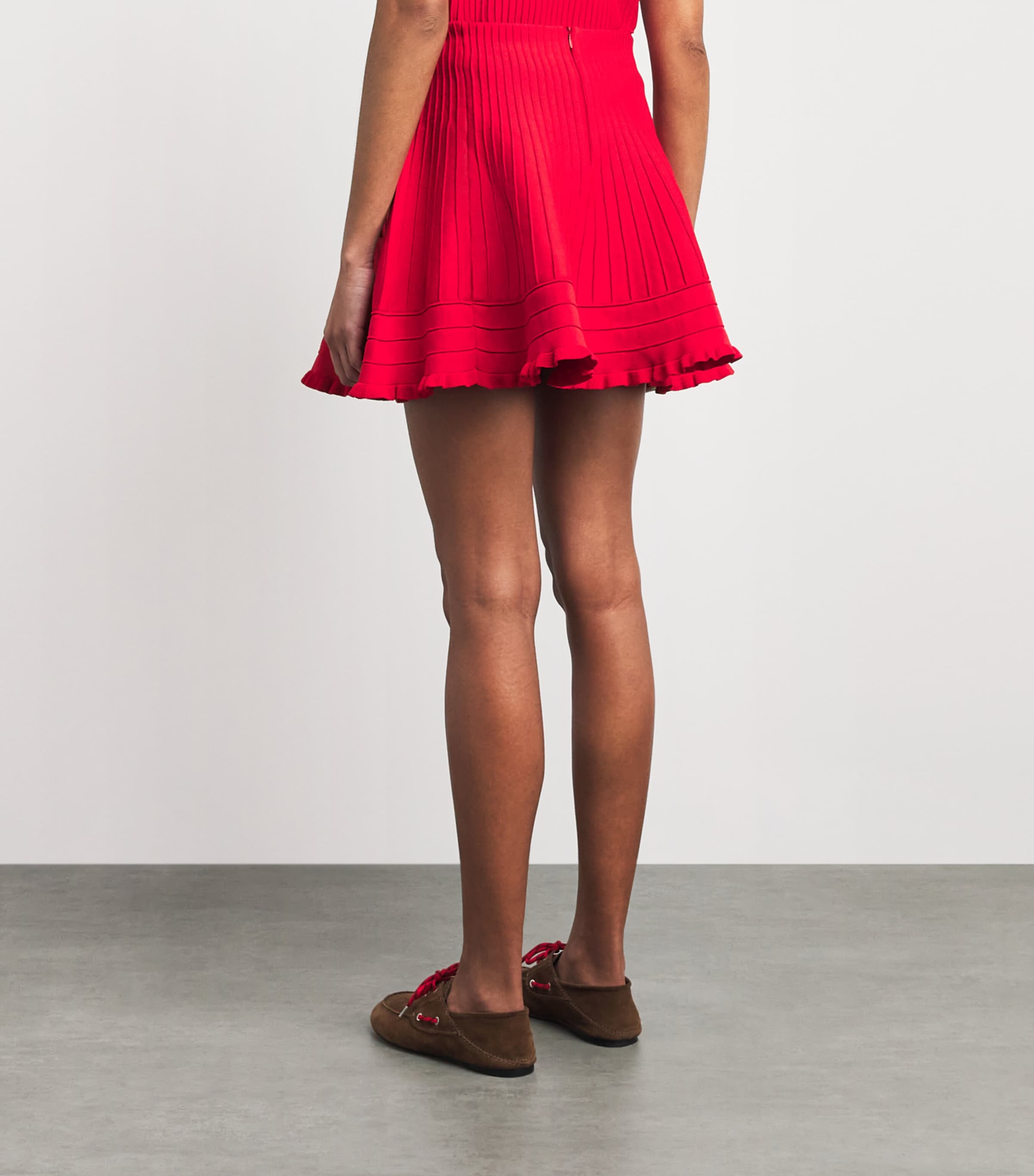 Maje Womens Knitted Mini Skirt Red Image 5