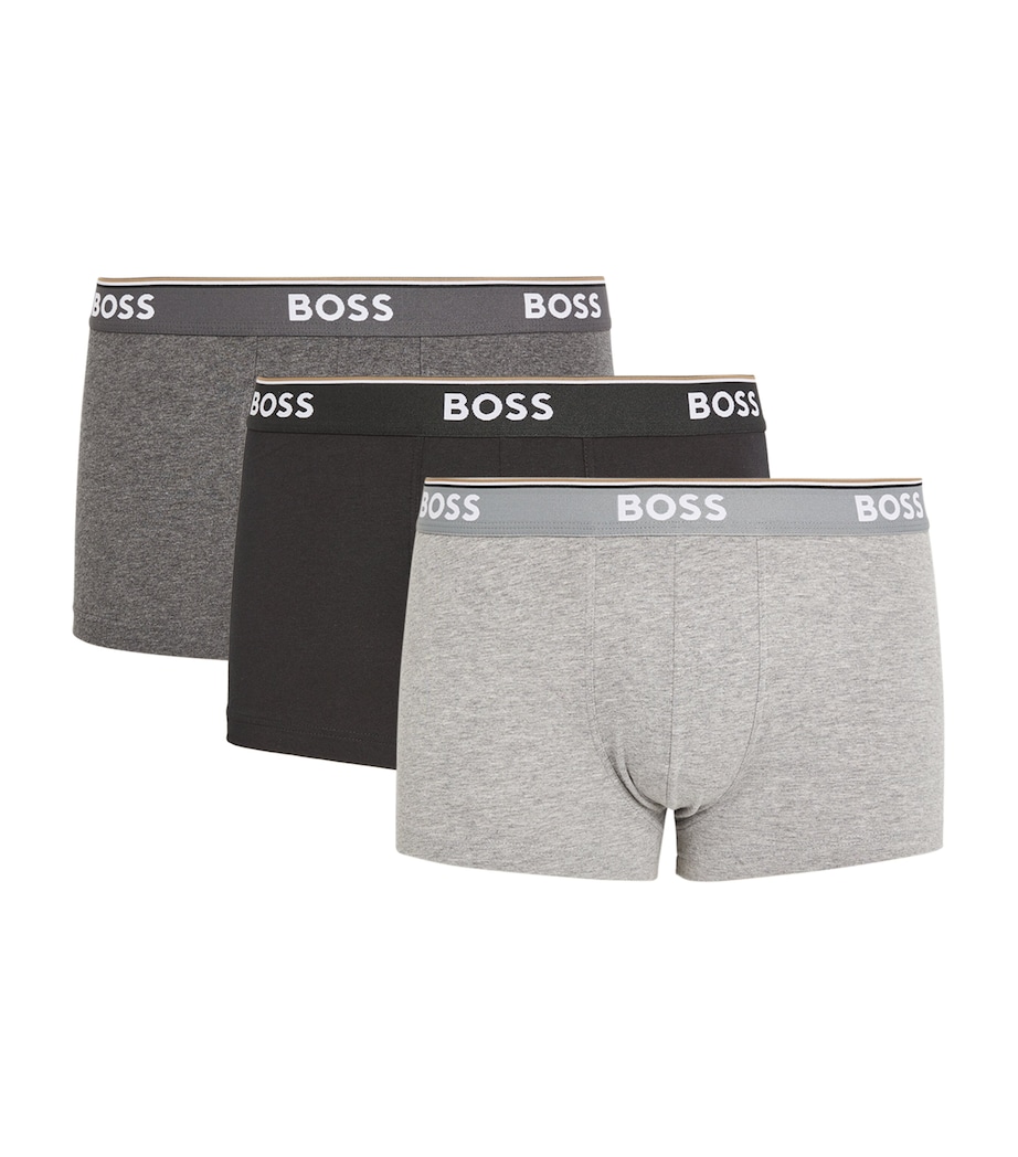 Stretch-Cotton Logo Trunks (Pack of 3) 061/GREY MULTI Image 1