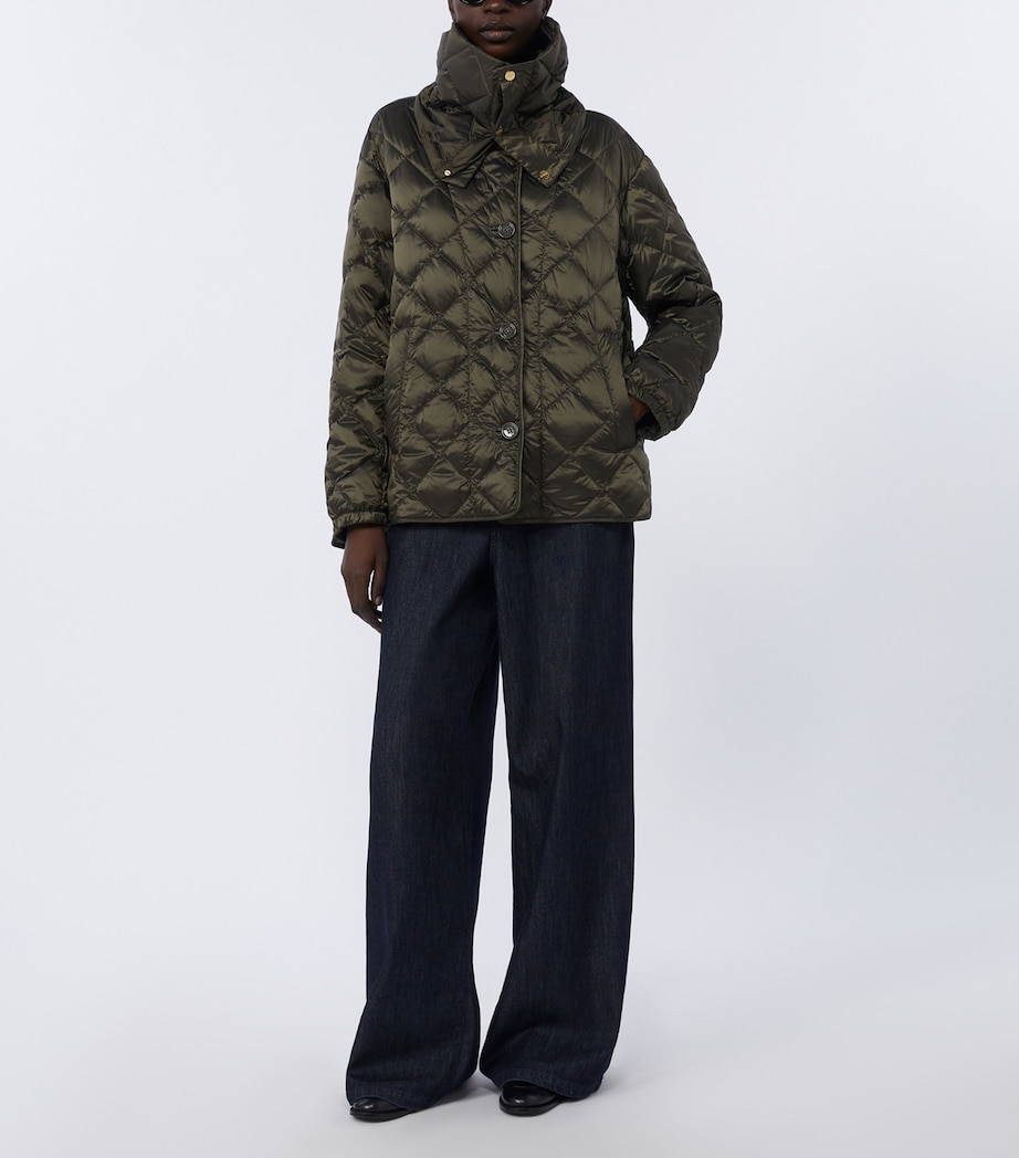 Down Diamond-Quilted Jacket DARK GREEN Image 2