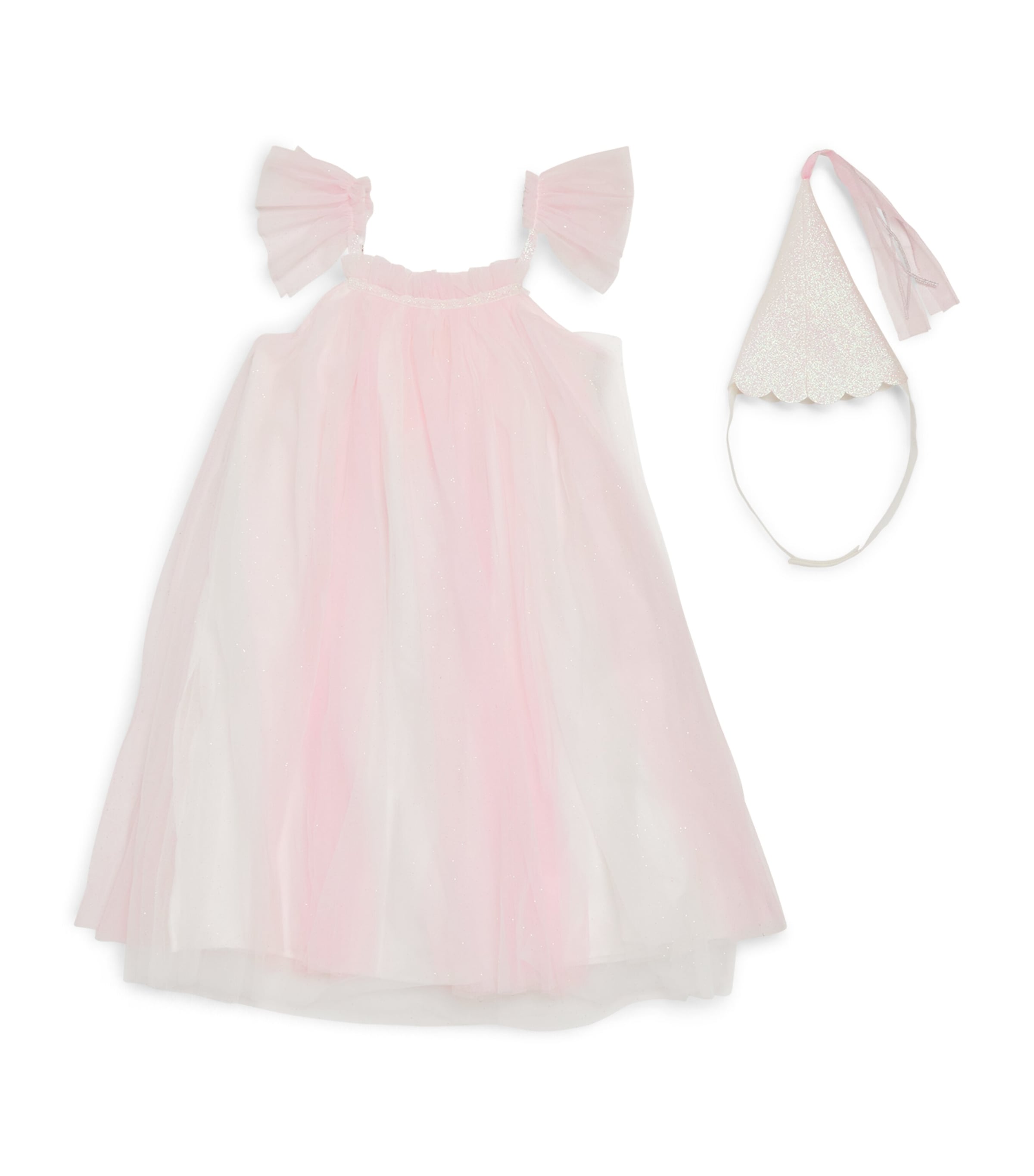 Meri Meri Kids' Princess Dress And Hat Set In Pink