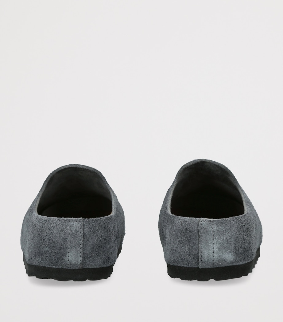 Birkenstock Suede Amsterdam Wrapped Clogs (Regular Fit) Grey/dark Image 2