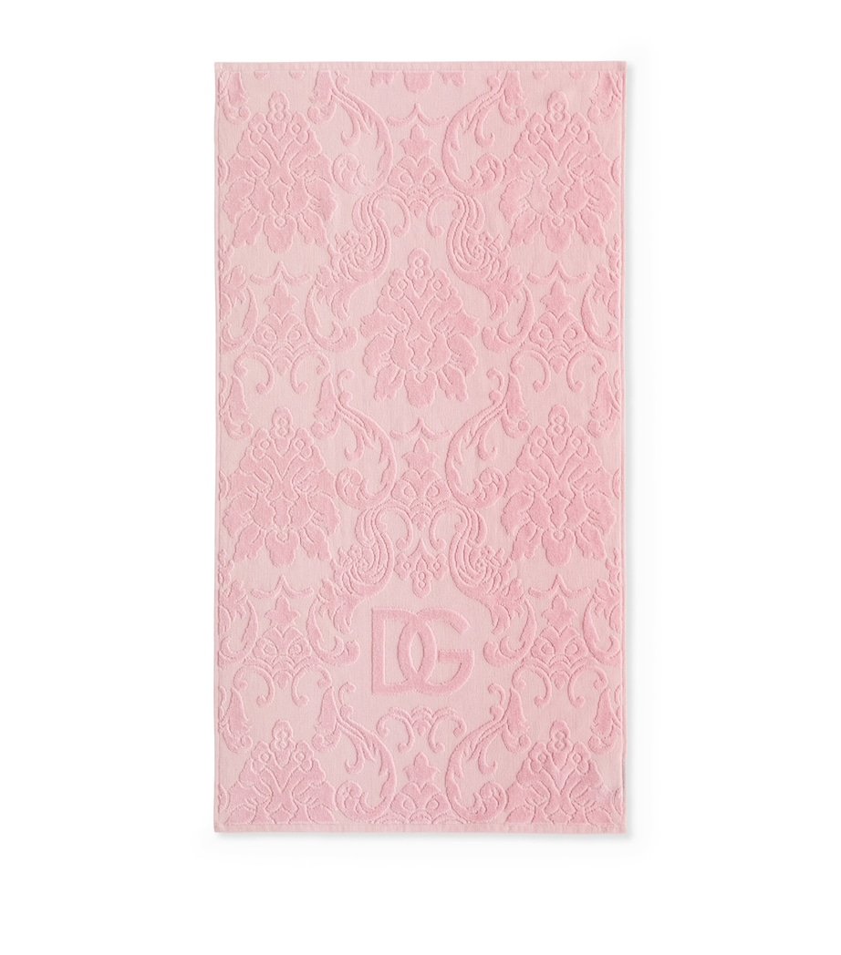 Set of 5 Cotton Jacquard Bath Towels U0053 ROSA Image 3