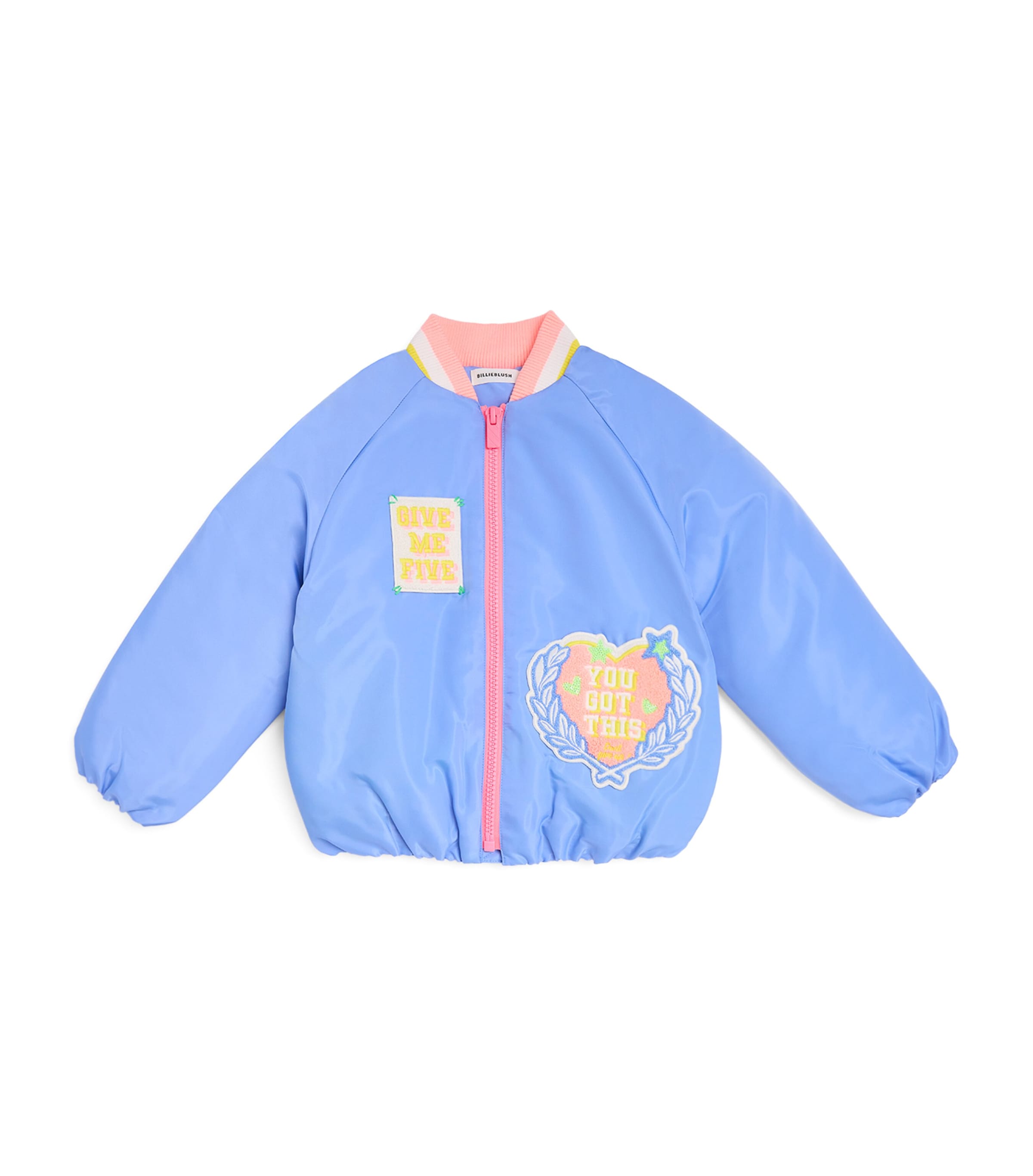 Billieblush Front-zip Bomber Jacket In Blue